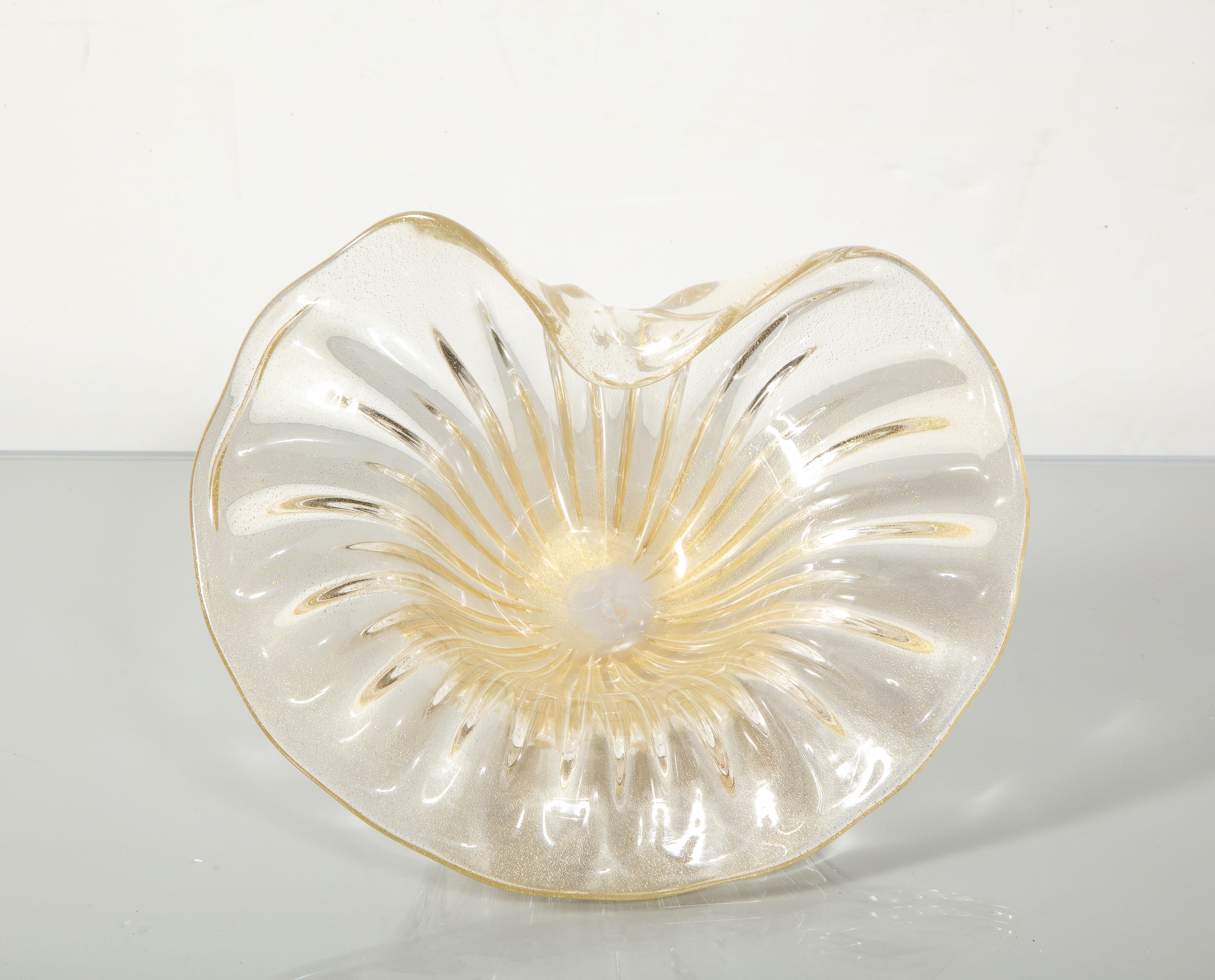 Alberto Dona Murano Aventurina Glass Dish 1970's #2 2