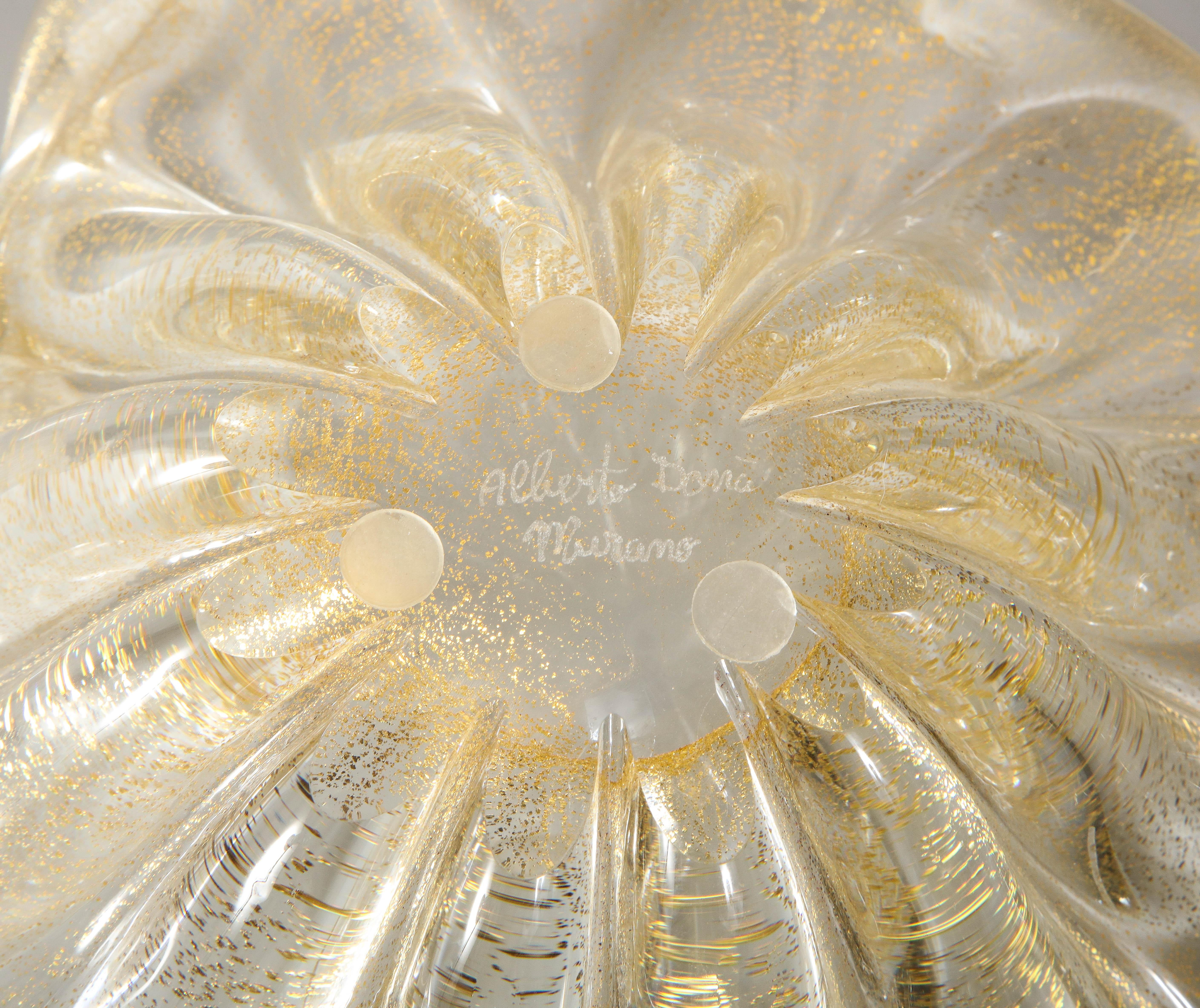 Vintage Murano Glass Gold Dust Bowl #2 7