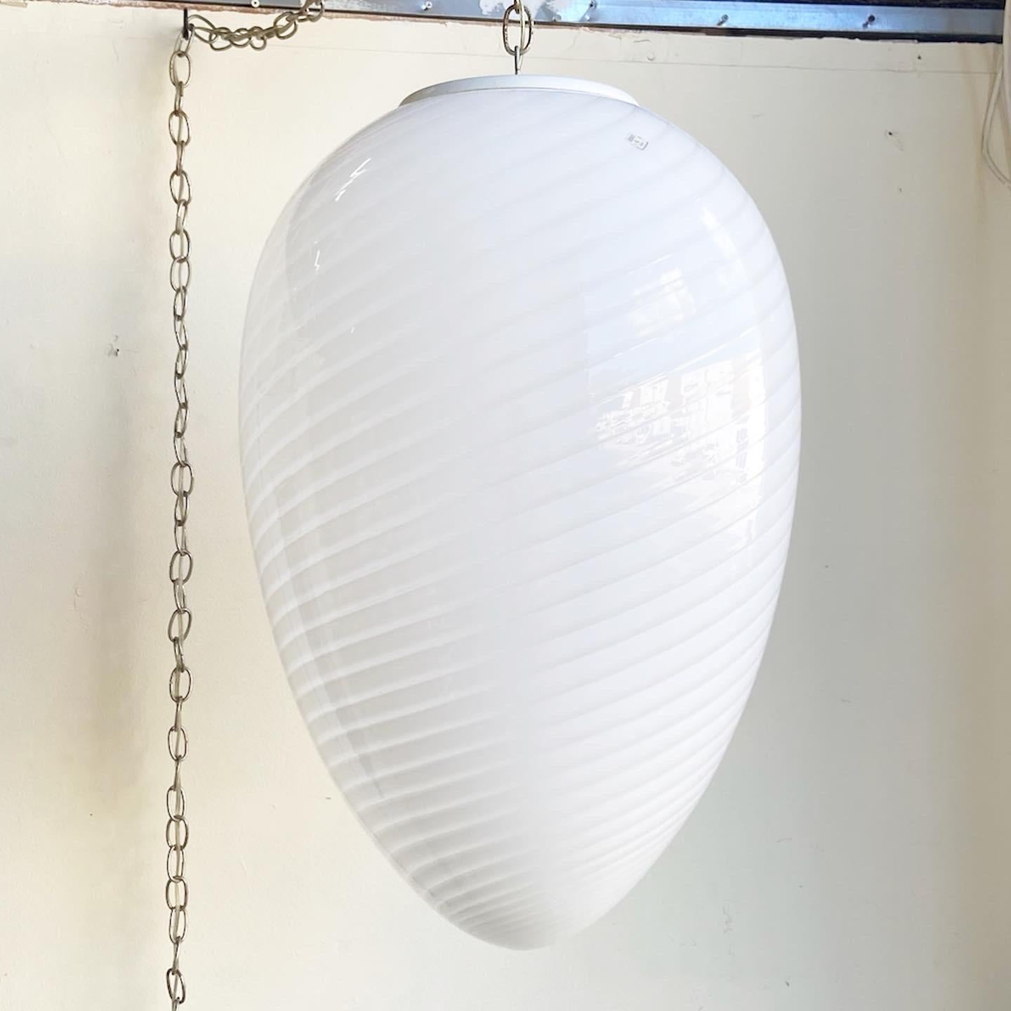 Vintage Murano Glass Hanging Egg Lamp 6