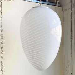 Vintage Murano Glass Hanging Egg Lamp
