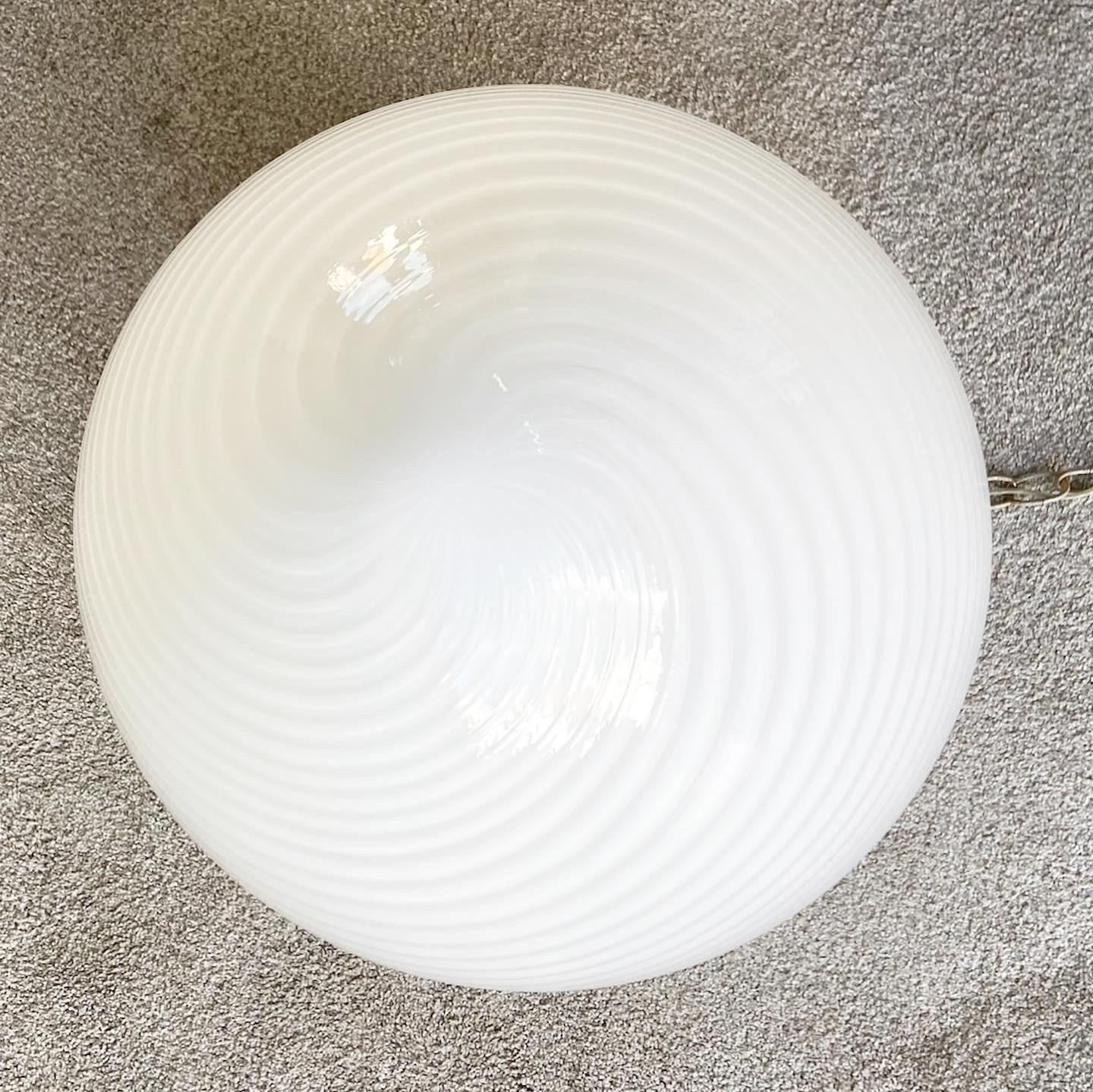 Outstanding vintage Murano glass hanging egg lamp. Features a fantastic swirl and let me tell you, this was one of those moments.