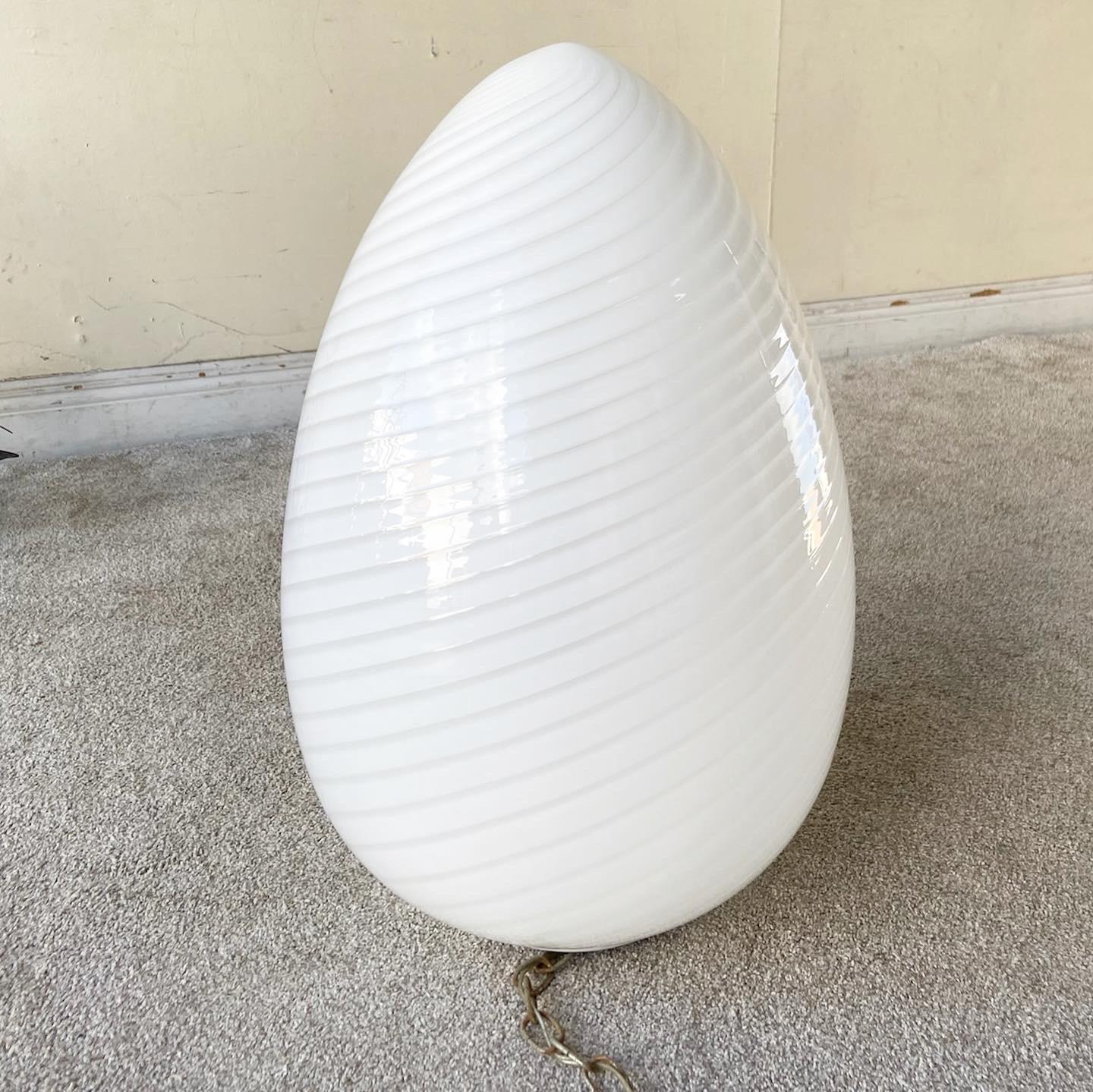 Mid-Century Modern Vintage Murano Glass Hanging Egg Lamp