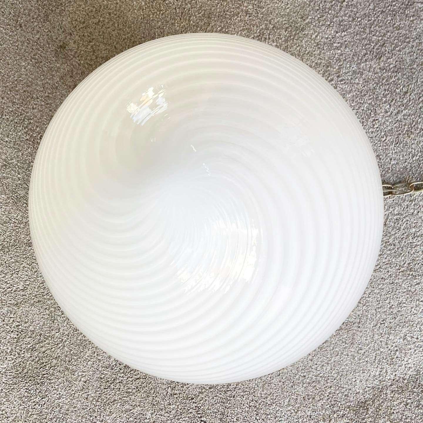 Vintage Murano Glas Hänge-Ei-Lampe im Angebot 1