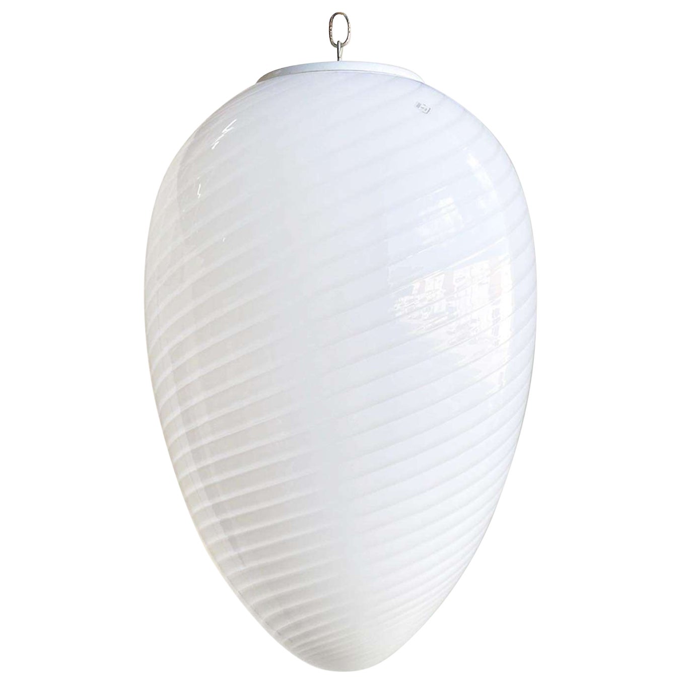 Lampada a uovo a sospensione in vetro di Murano vintage in vendita