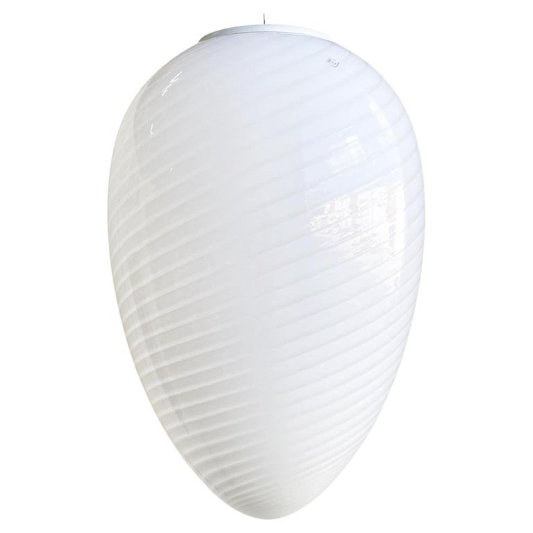 Vintage Murano Glass Hanging Egg Lamp For Sale at 1stDibs