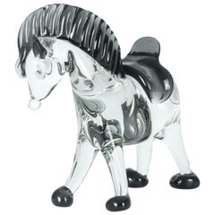 Vintage Murano Glass Horse, 1980s
