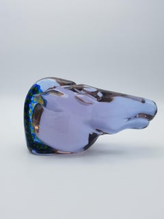 Vintage Murano Glass Horse Head by Ermanno Nason at Cenedese, Early 1970s