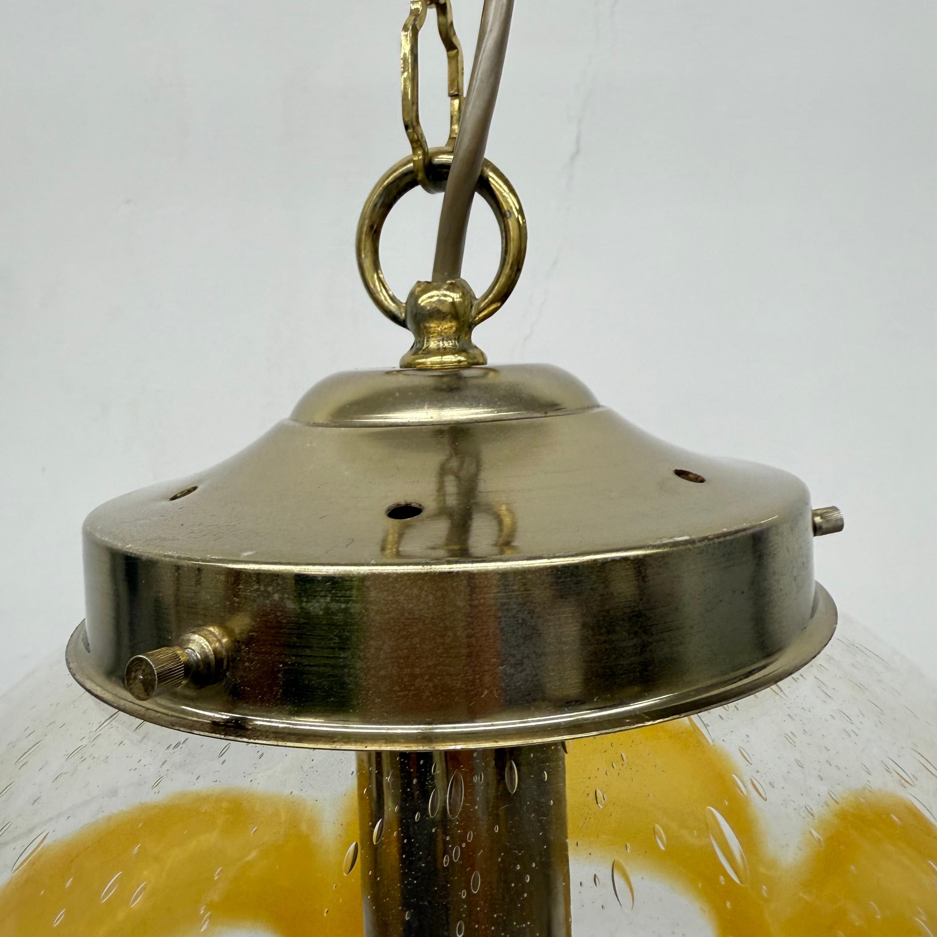 Vintage Murano glass italian hanging lamp , 1970s For Sale 10