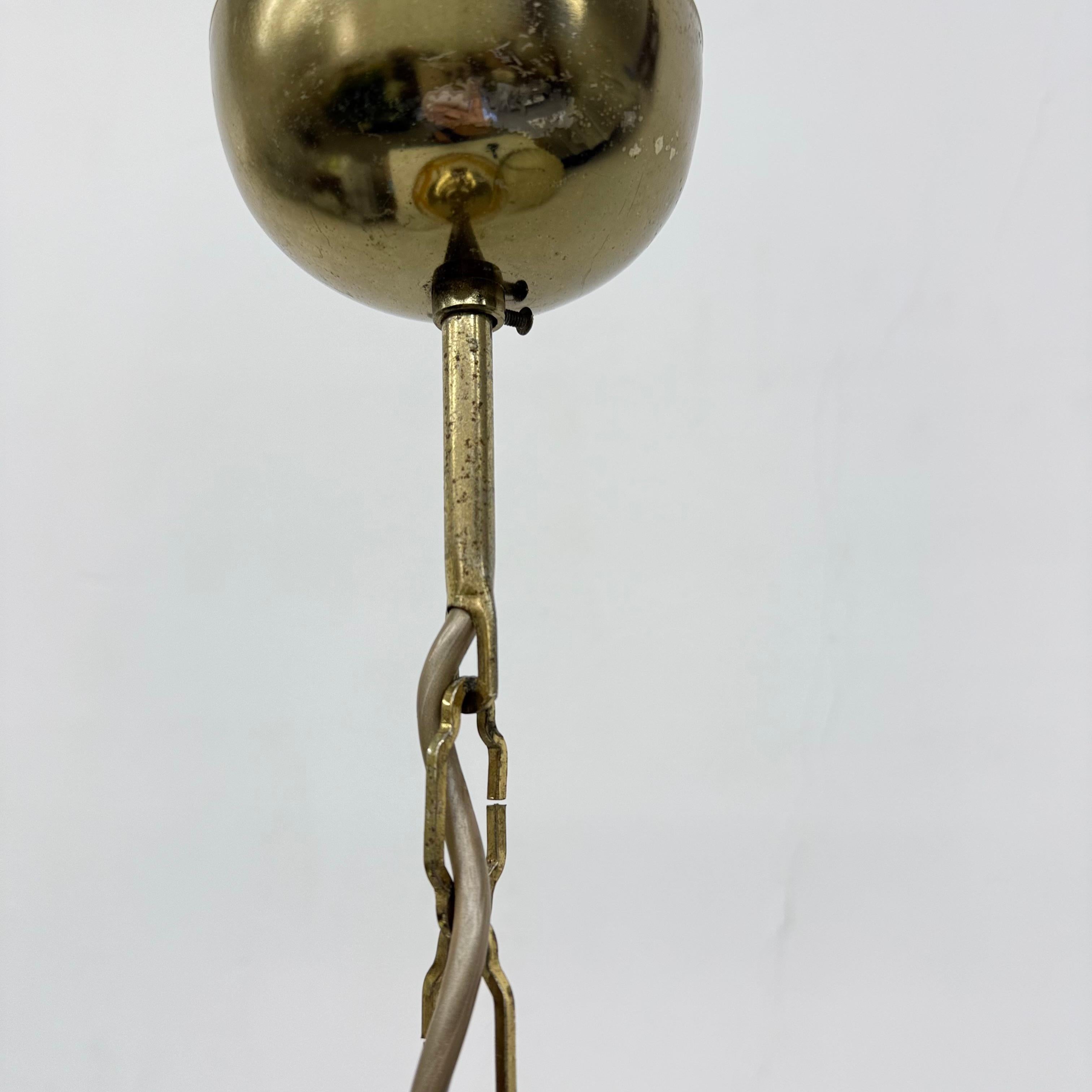 Vintage Murano glass italian hanging lamp , 1970s For Sale 12