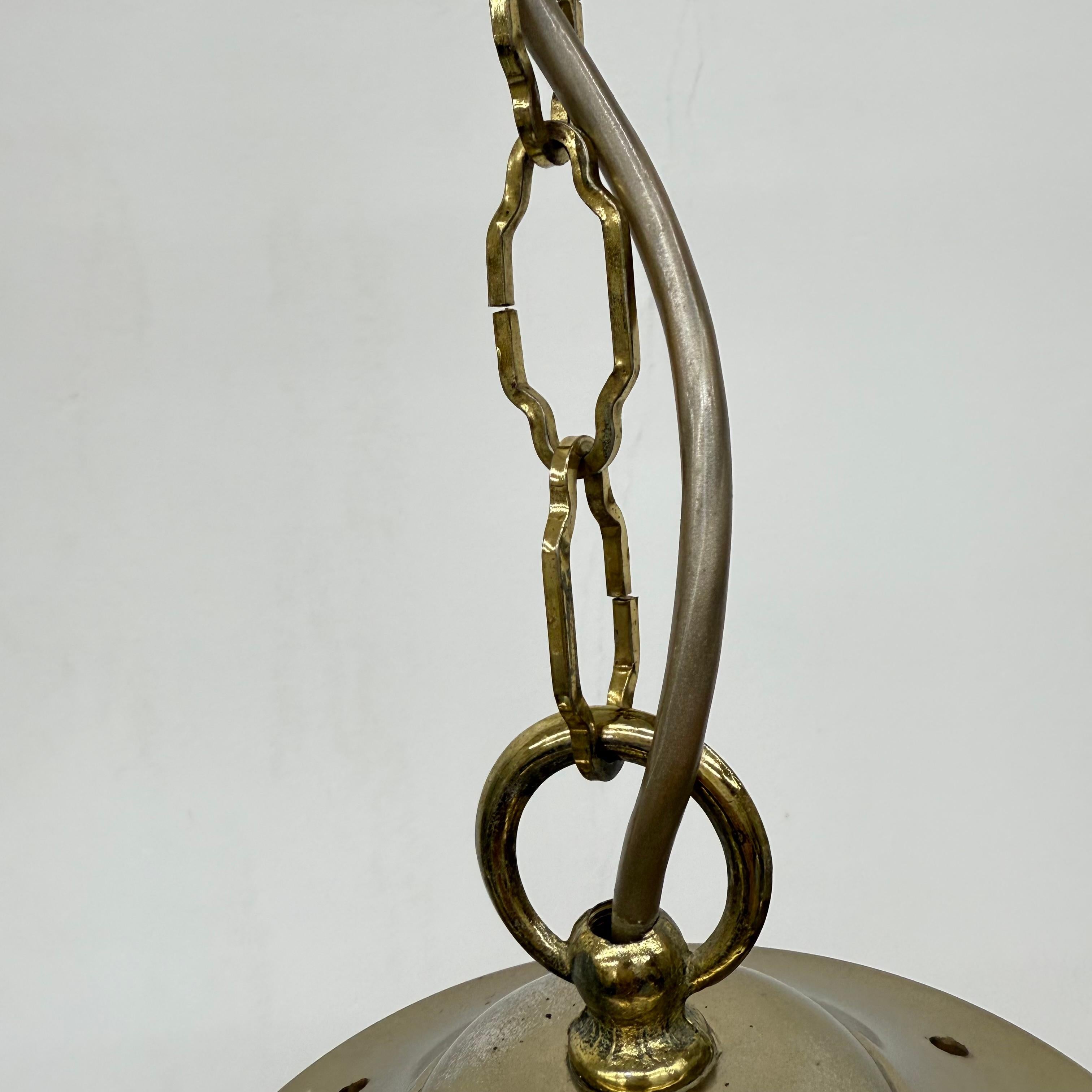 Vintage Murano glass italian hanging lamp , 1970s For Sale 13