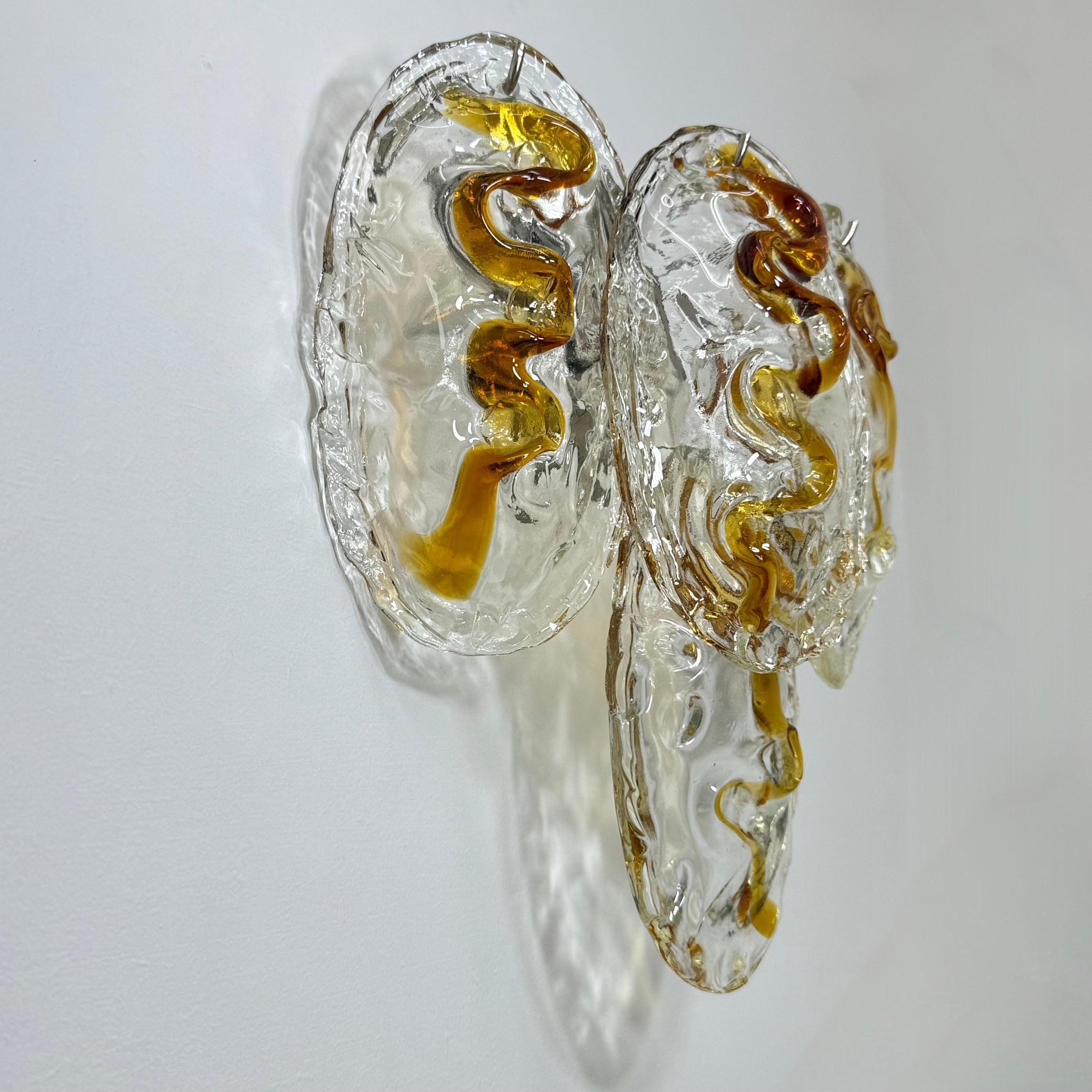 Aplique italiano vintage de cristal de Murano , años 70 en venta 9