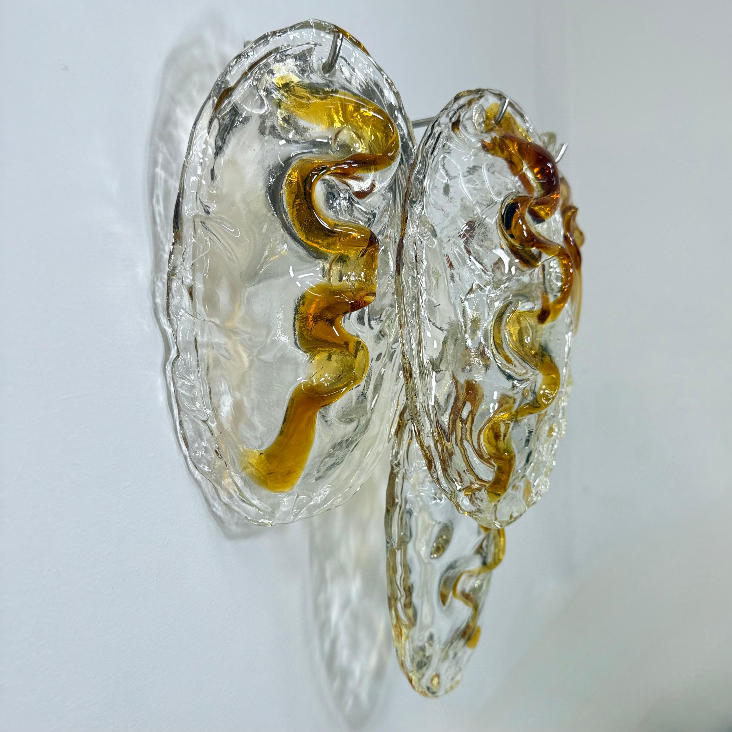 Aplique italiano vintage de cristal de Murano , años 70 en venta 10