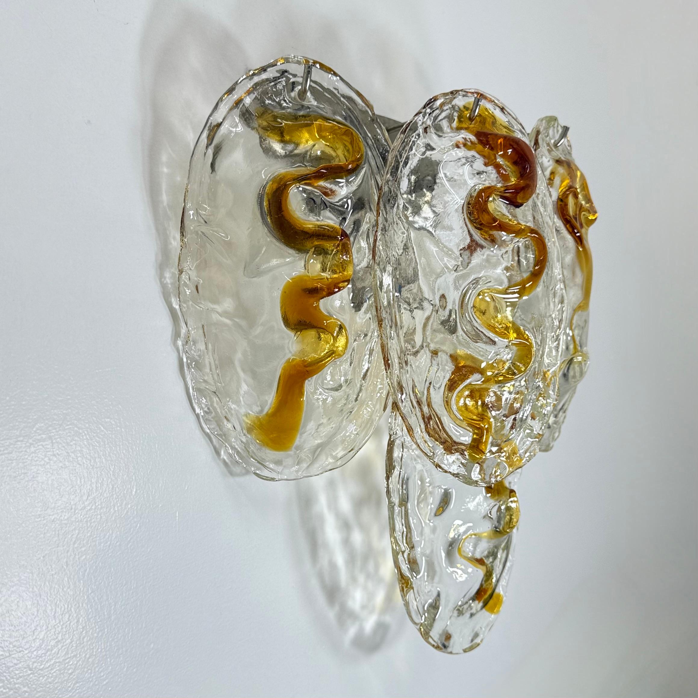 Aplique italiano vintage de cristal de Murano , años 70 en venta 13