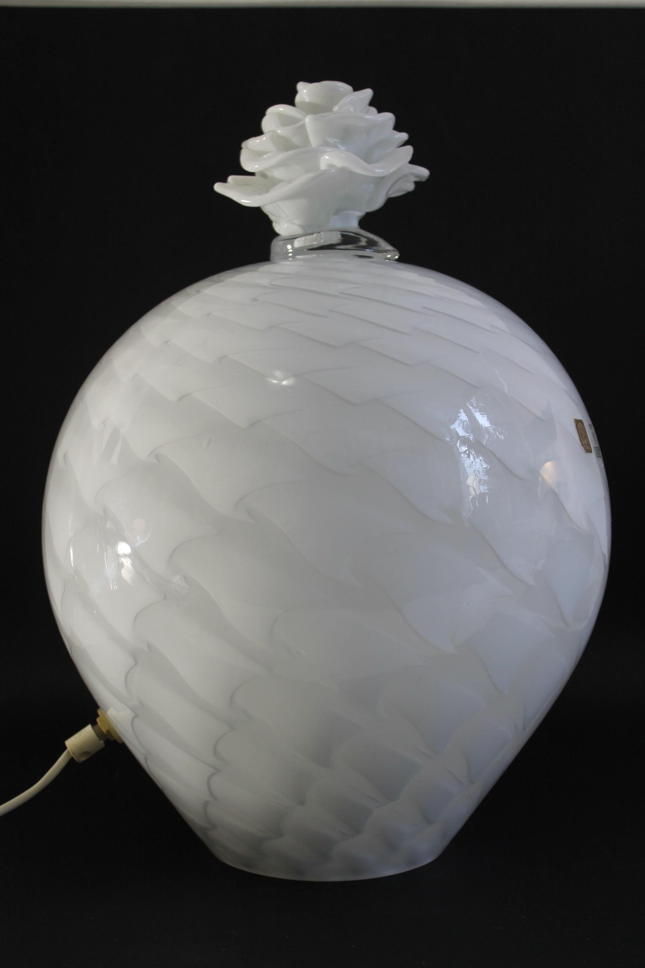 Rare, unique piece of art in form of a glass lamp form and spotless!! 

An original master piece from one of the greatest contemporary Murano glassmakers
Large Murano: Zanetti Vetreria by Licio Zanetti - Italy

Still with the original 1960's