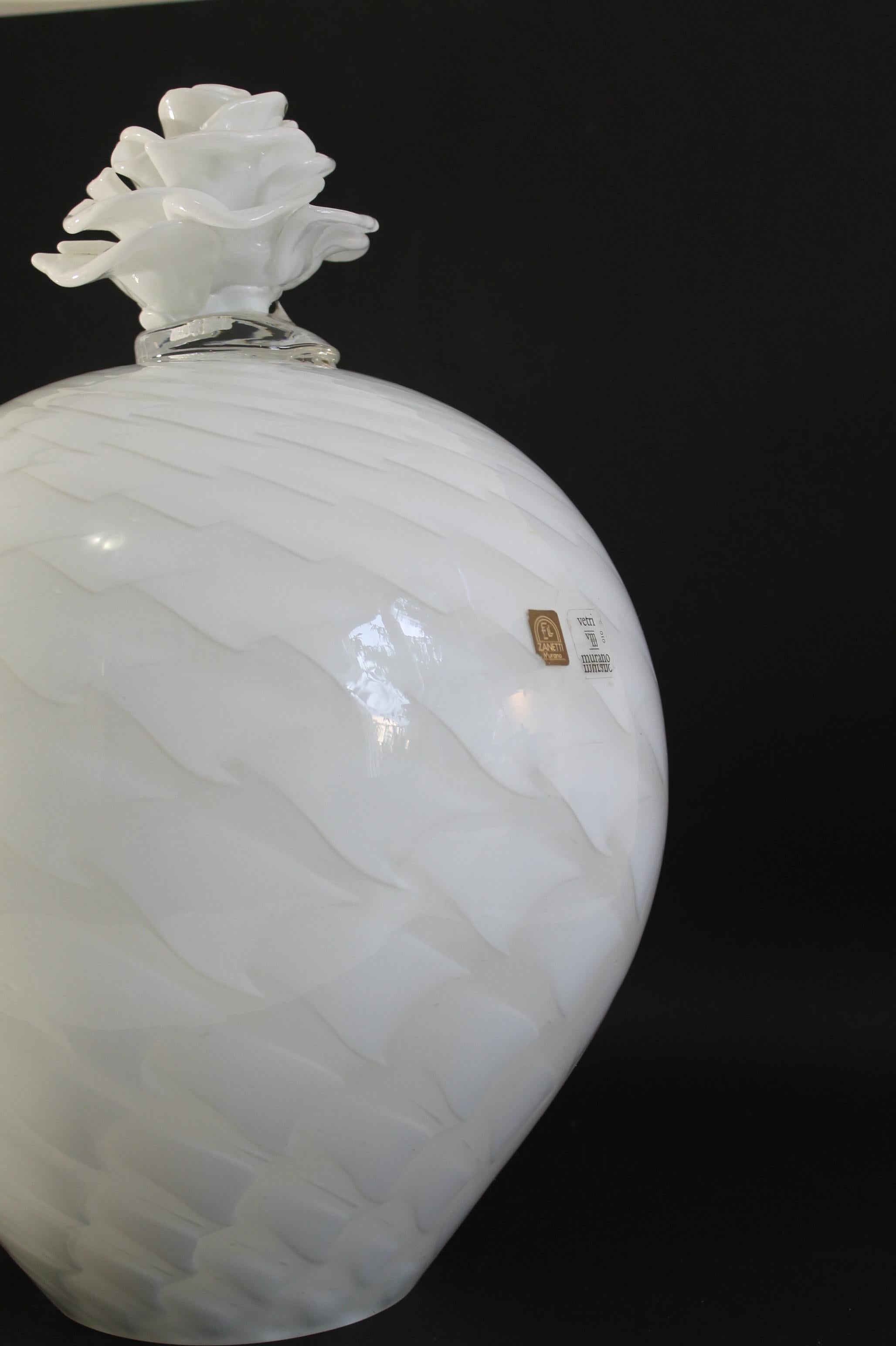 Vintage Murano Glass Lamp by LICIO ZANETTI from 60s, (44x31x31cm) Super Rare !! 1