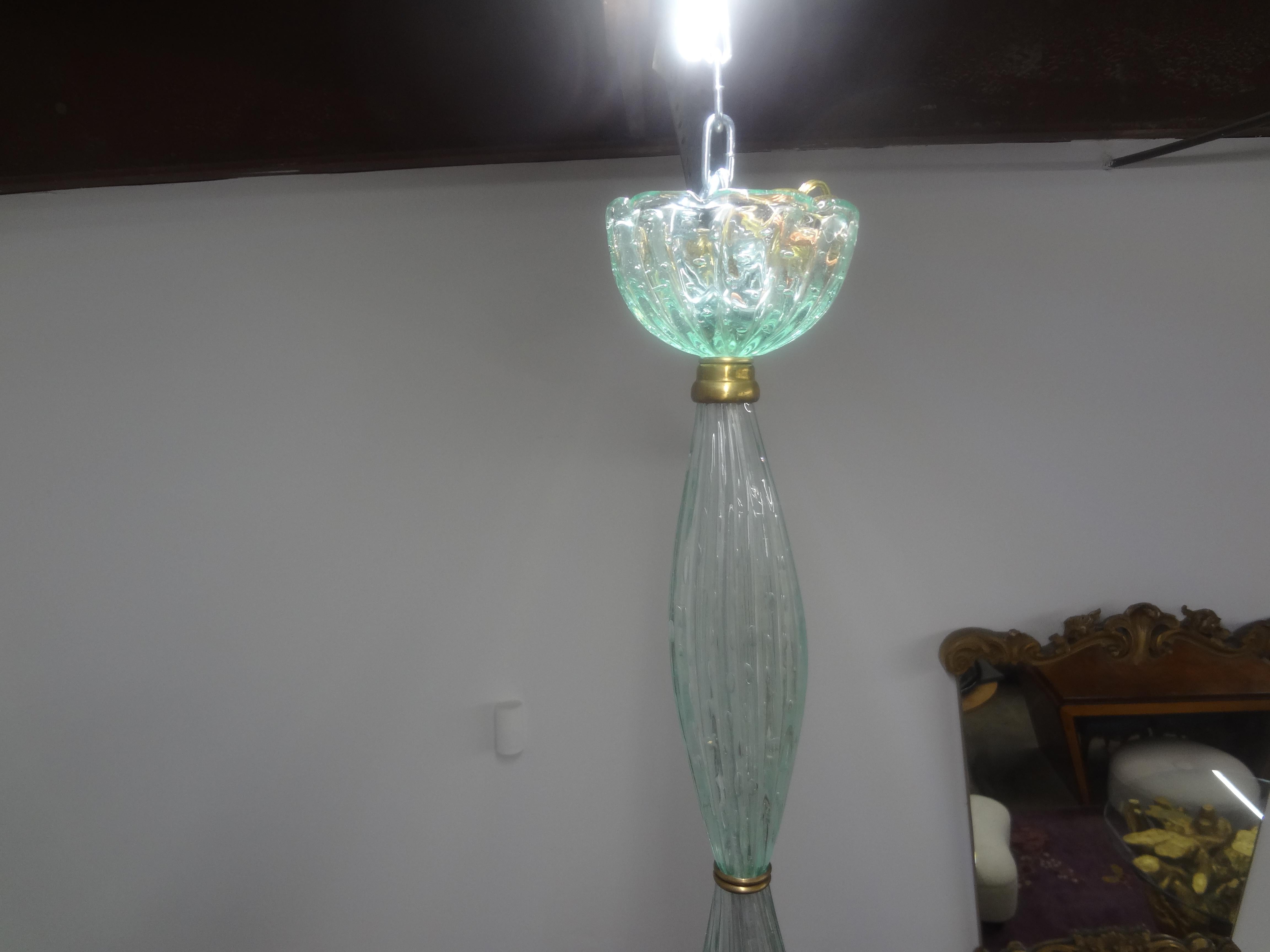 Mid-Century Modern Vintage Murano Glass Lantern By Barovier & Toso For Sale
