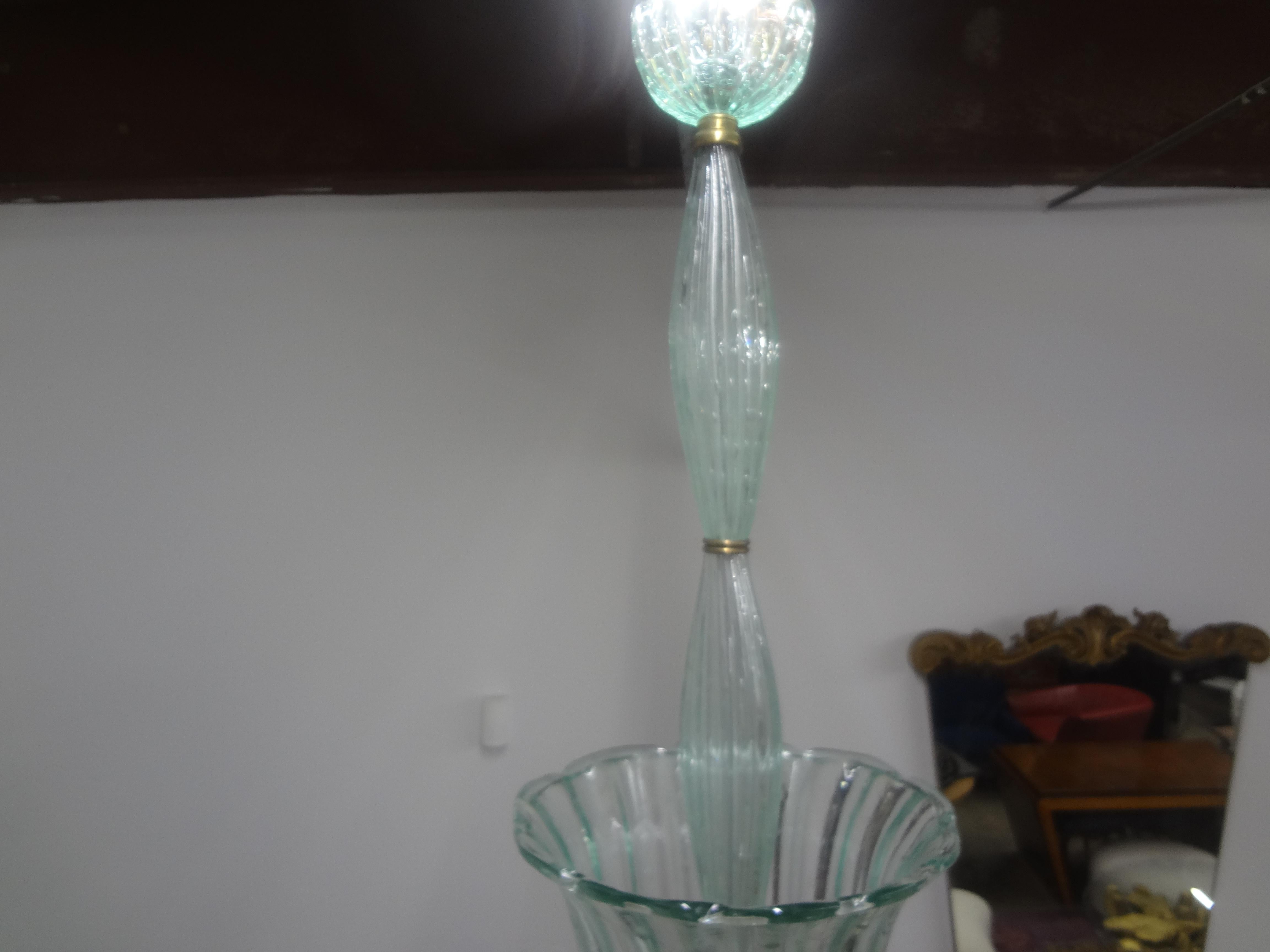 Vintage Murano Glass Lantern By Barovier & Toso In Good Condition For Sale In Houston, TX