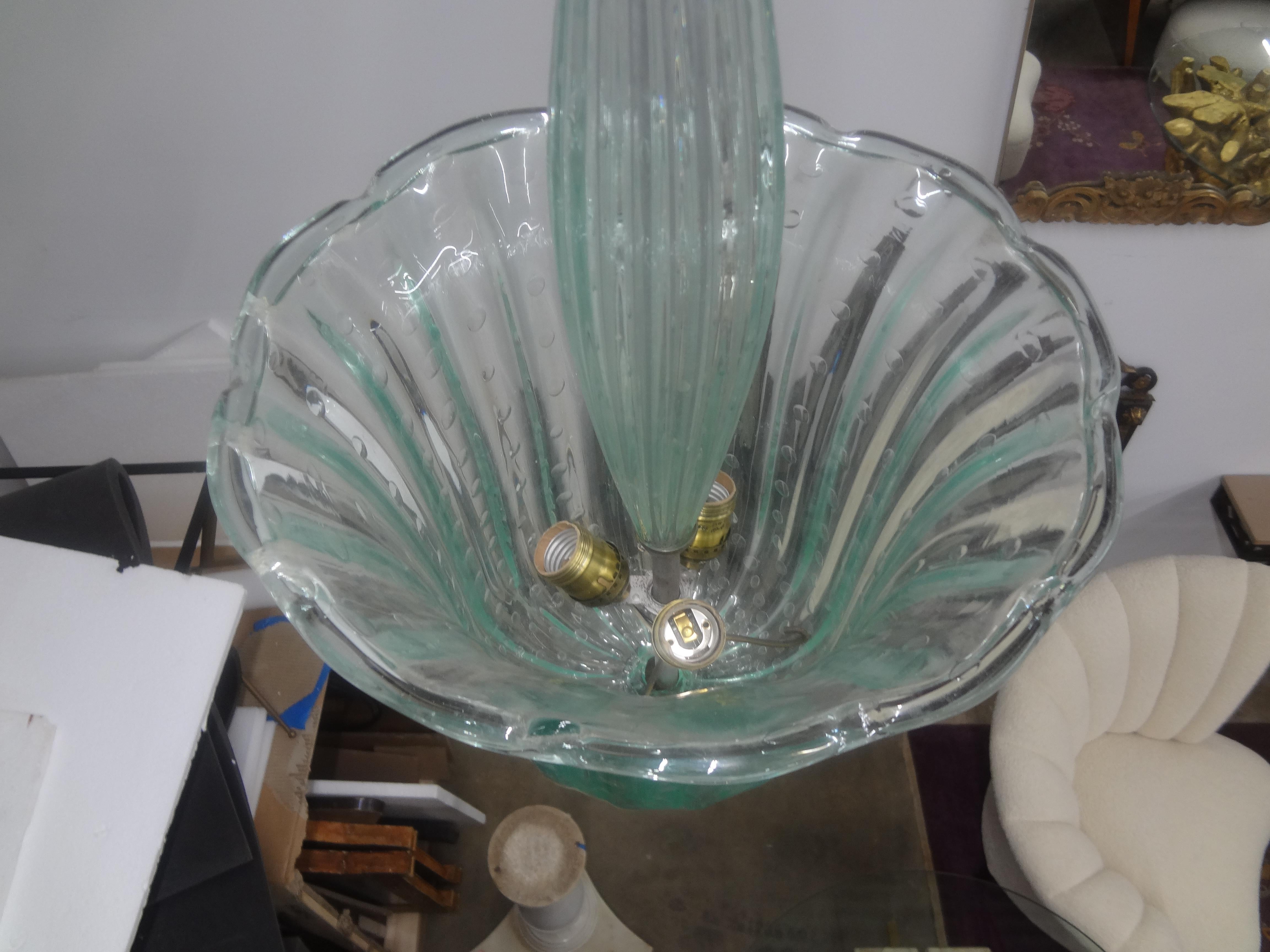 Laiton Lanterne en verre de Murano vintage par Barovier & Toso en vente