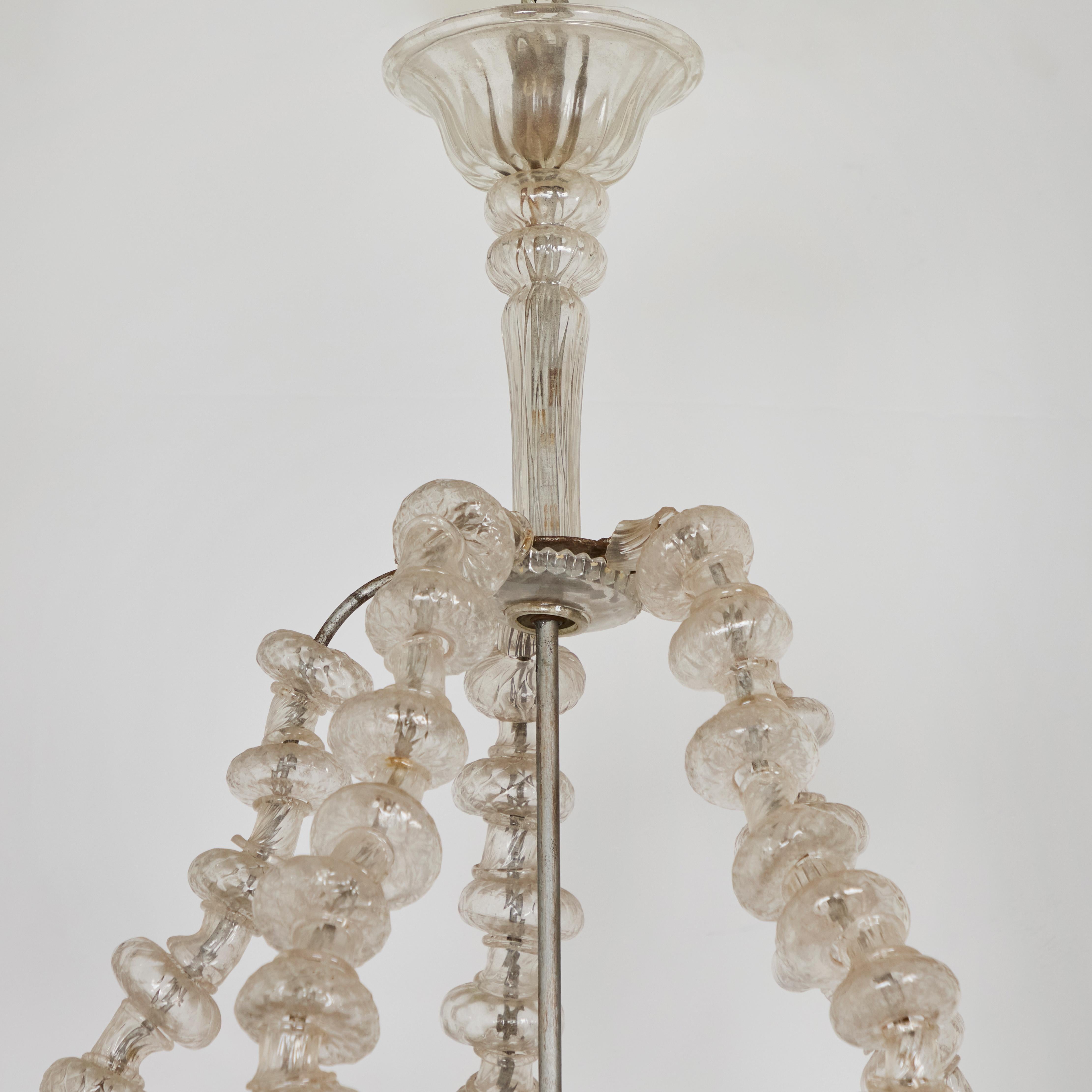 Italian Vintage Murano Glass Lantern For Sale