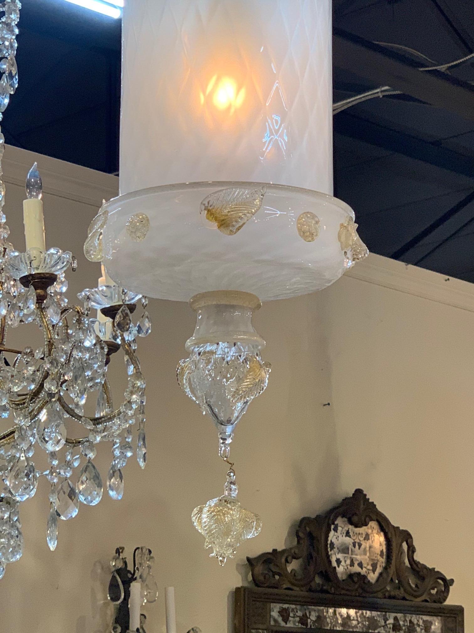 Vintage Murano Glass Lanterns In Good Condition In Dallas, TX