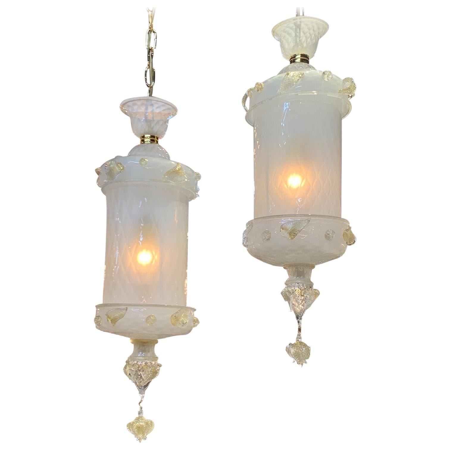 Vintage Murano Glass Lanterns