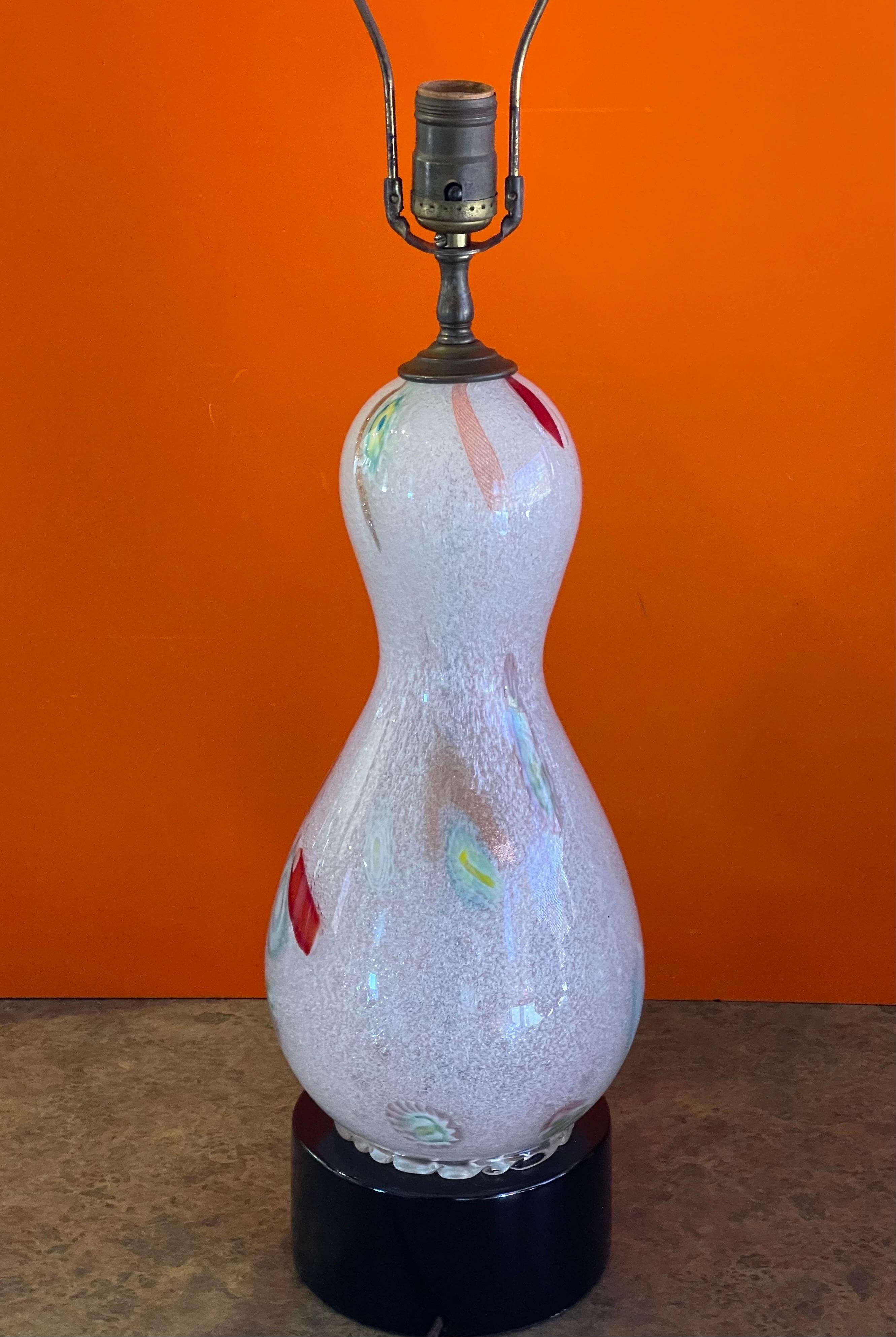 Vintage Murano Glass Millefiori Table Lamp  For Sale 2
