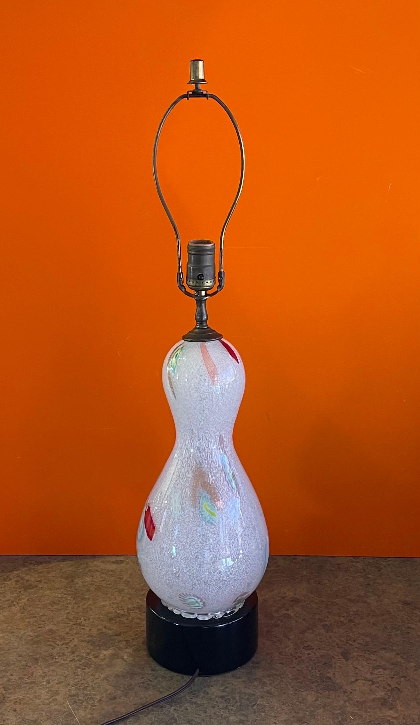Vintage Murano Glass Millefiori Table Lamp  For Sale 3