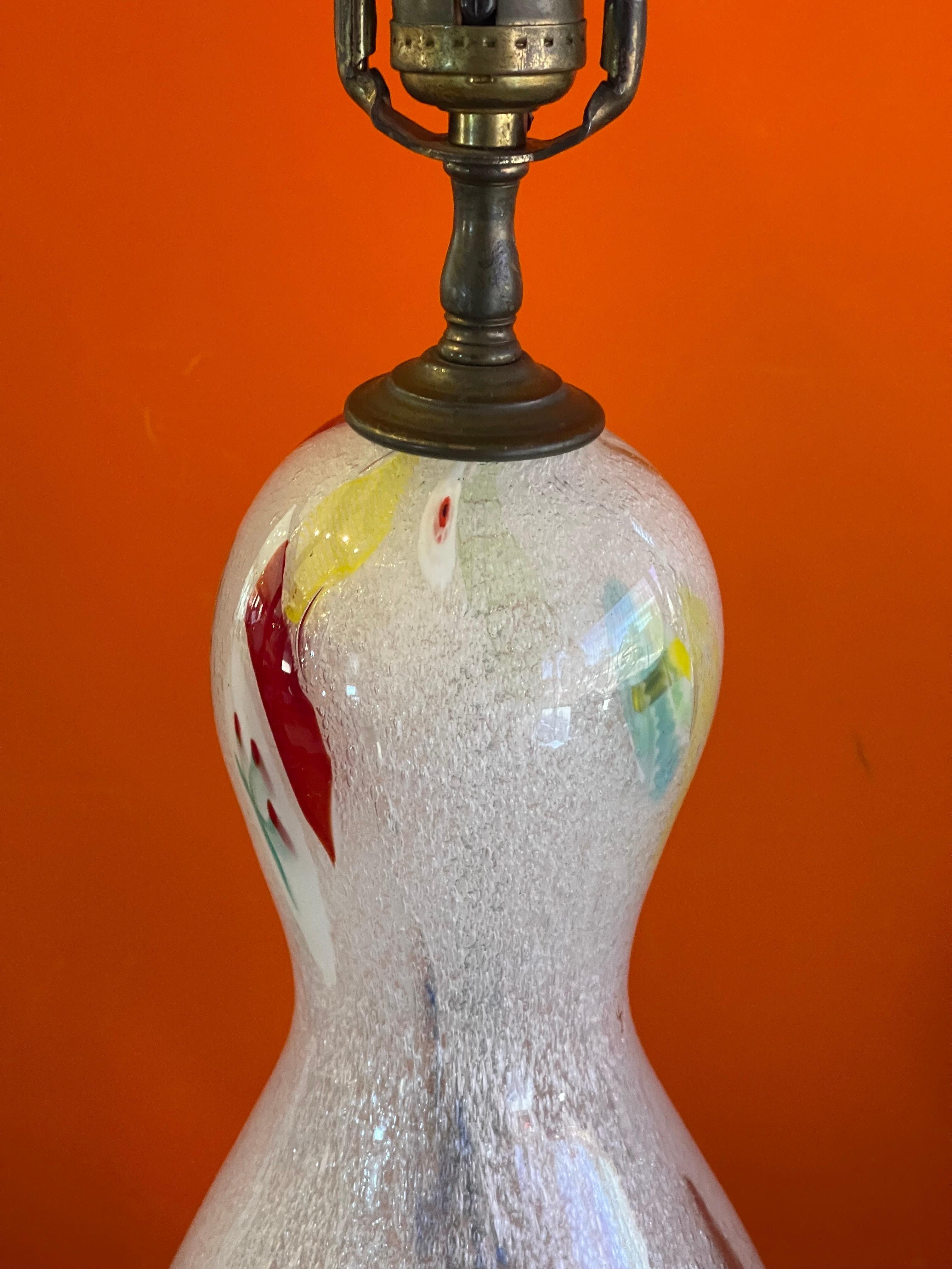 Vintage Murano Glass Millefiori Table Lamp  For Sale 6