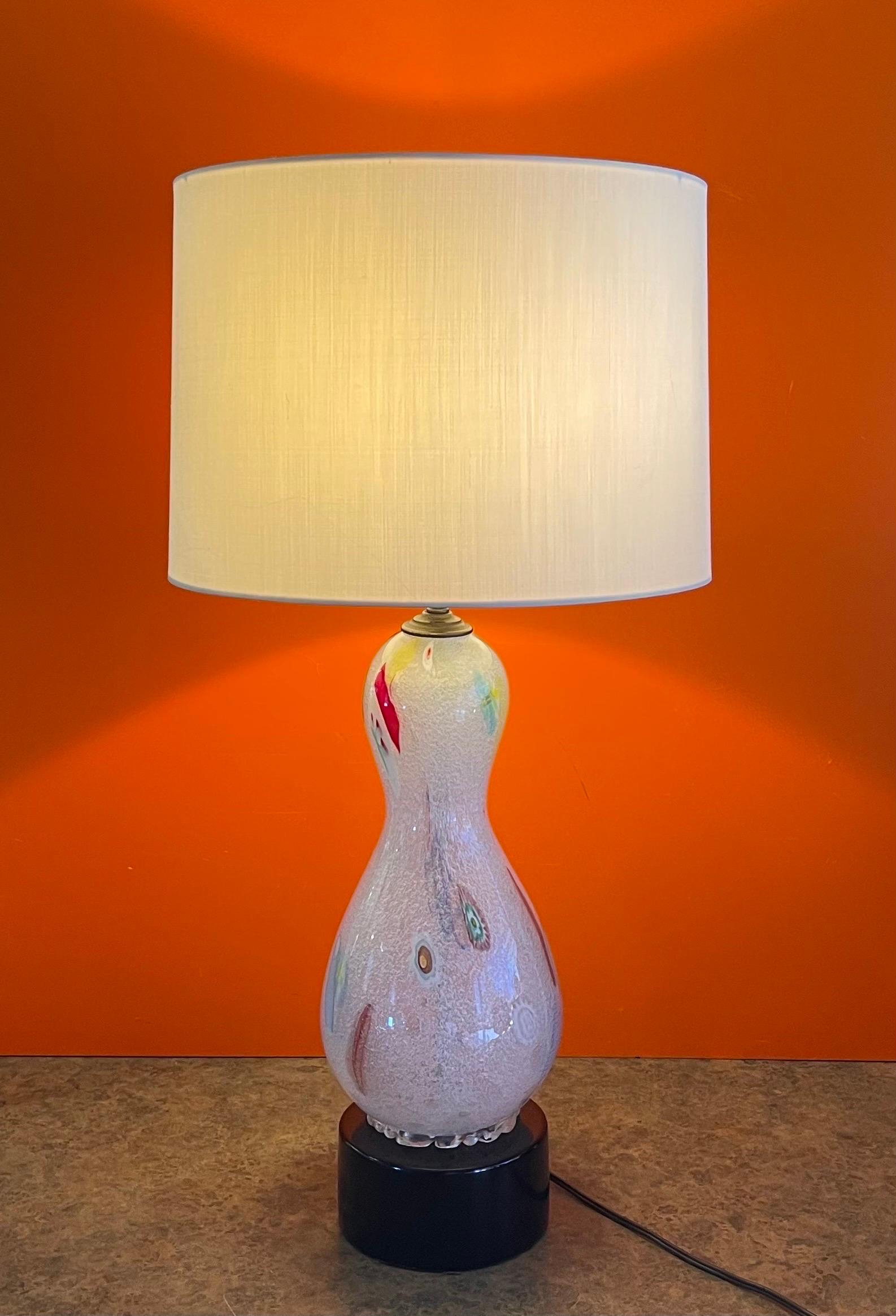 Vintage Murano Glass Millefiori Table Lamp  For Sale 9