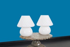Lampes "champignons" en verre de Murano par Vetri