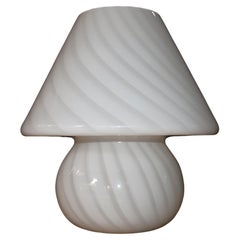 Vintage Murano Glass “Mushroom” Swirl Table Lamp — Italy, 1970s Vintage Murano Glass “Mushroom” Swirl Table Lamp — Italy, 1970s
