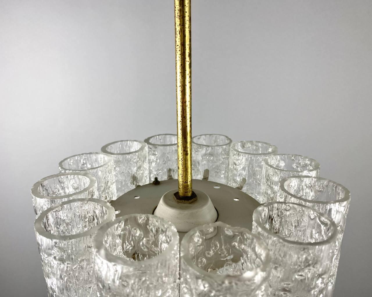 Vintage Murano Glass Pendant Lamp by Doria Leuchten, Germany For Sale 1