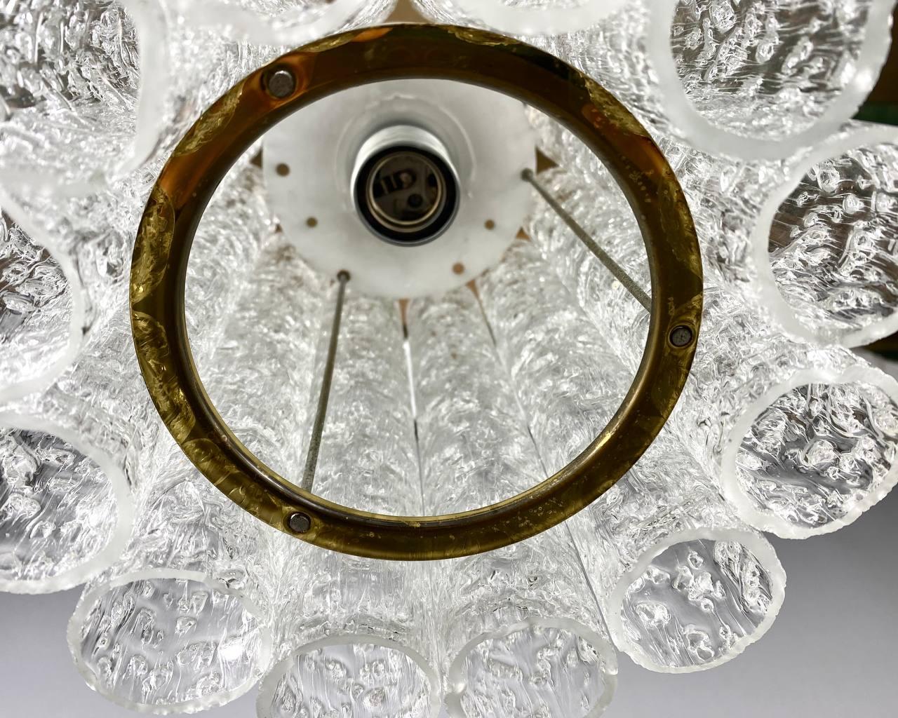 Vintage Murano Glass Pendant Lamp by Doria Leuchten, Germany For Sale 3