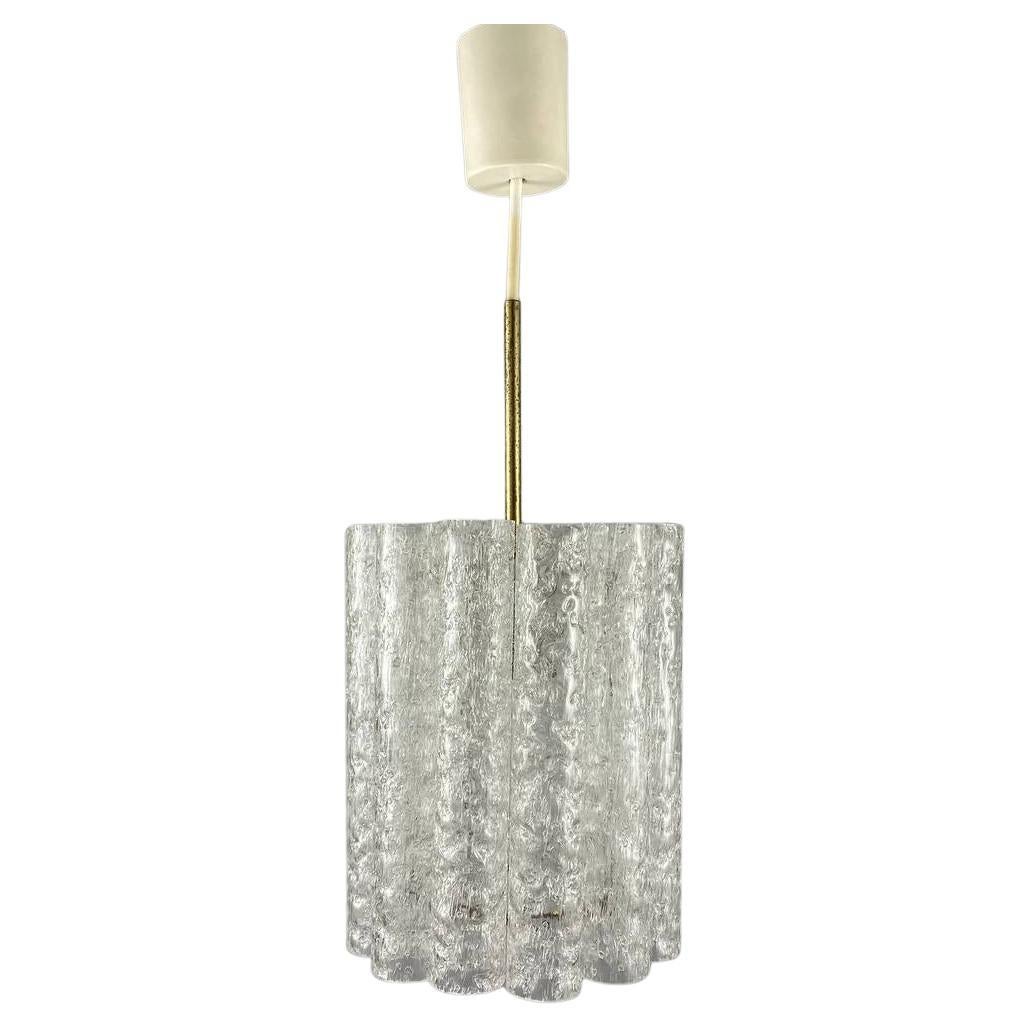 Vintage Murano Glass Pendant Lamp by Doria Leuchten, Germany For Sale