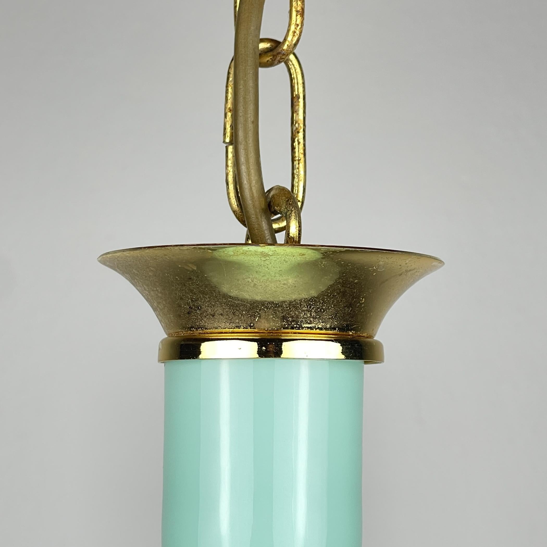 Vintage Murano glass pendant lamp by Venini, Italy 1970s For Sale 7