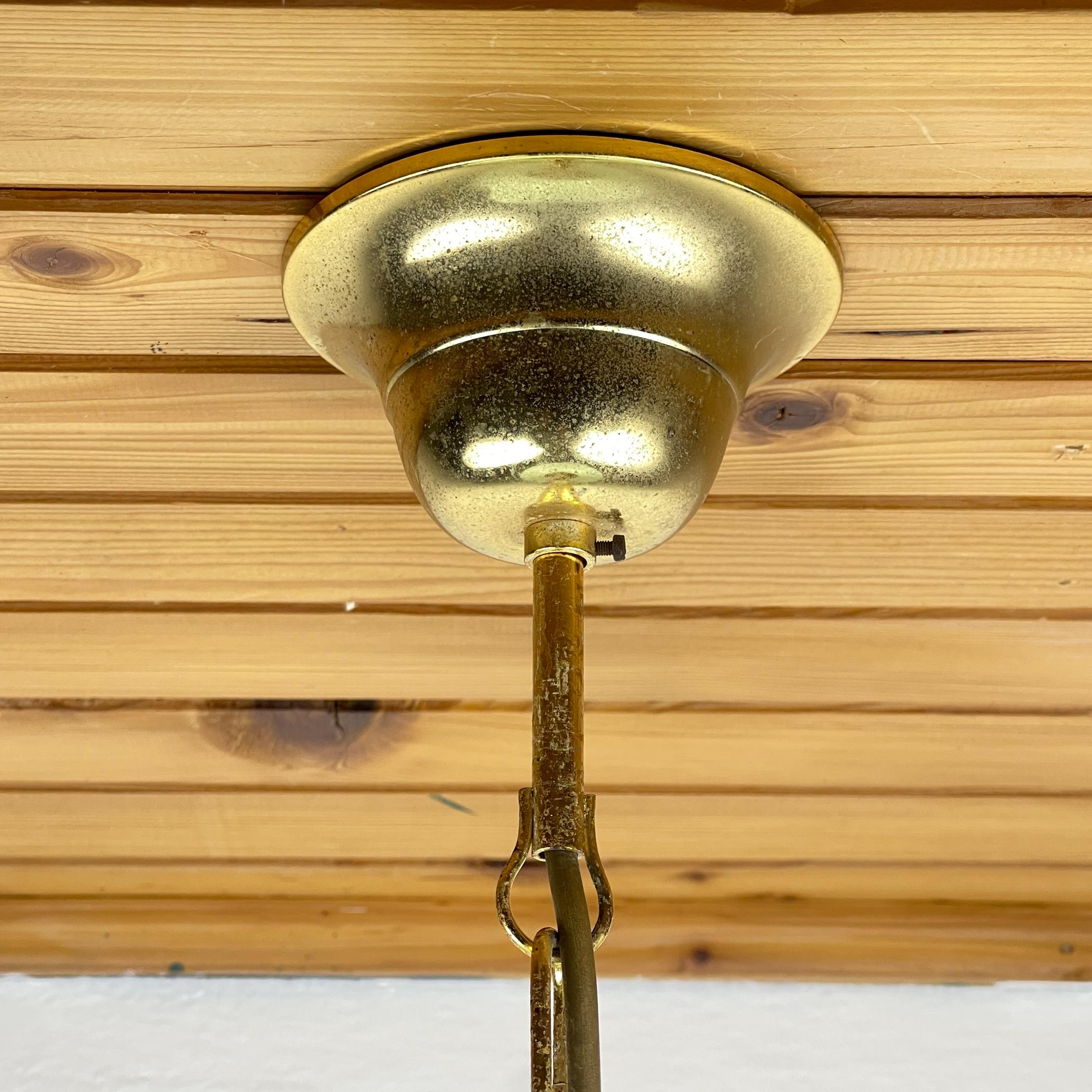 Vintage Murano glass pendant lamp by Venini, Italy 1970s For Sale 13