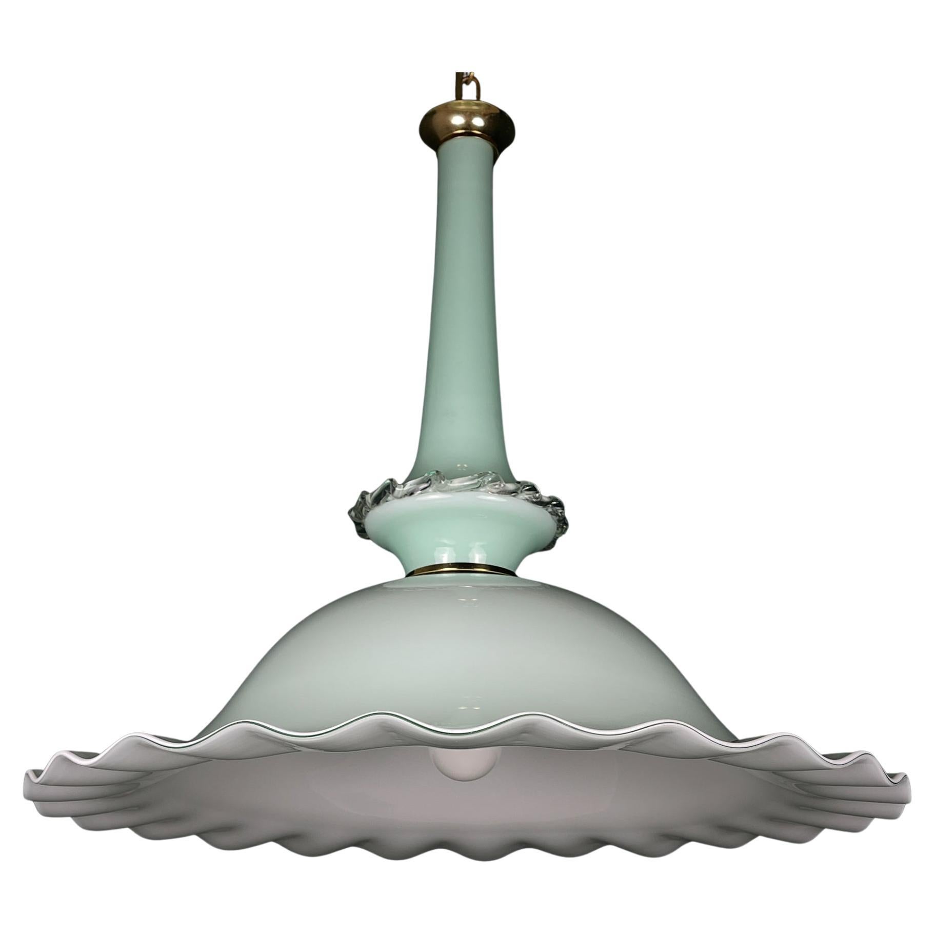 Hängeleuchte aus Murano-Glas von Venini, Italien 1970er Jahre