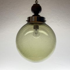 Vintage Murano Glass Pendant Lamp, Pulegoso Texture, Italy, 1960s