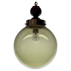 Vintage Murano Glass Pendant Lamp, Pulegoso Texture, Italy, 1960s