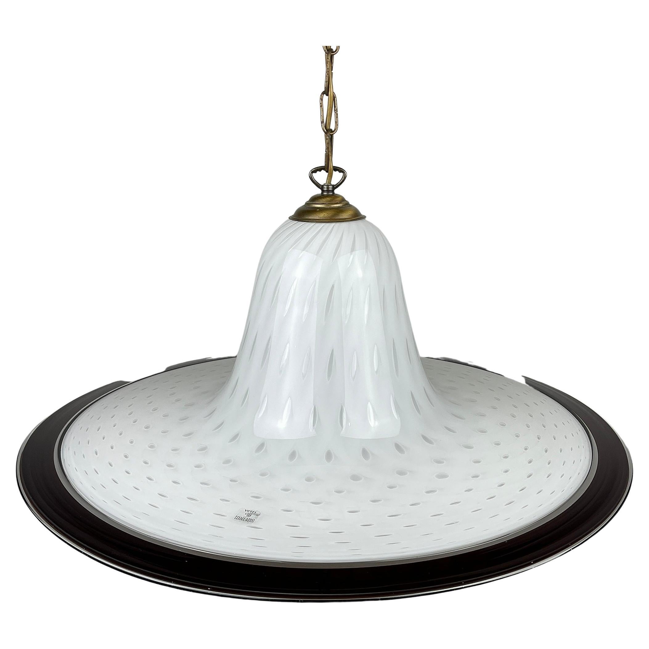 Vintage Murano Glass Pendant Lamp Vetri Murano 025 Italy, 1970s For Sale