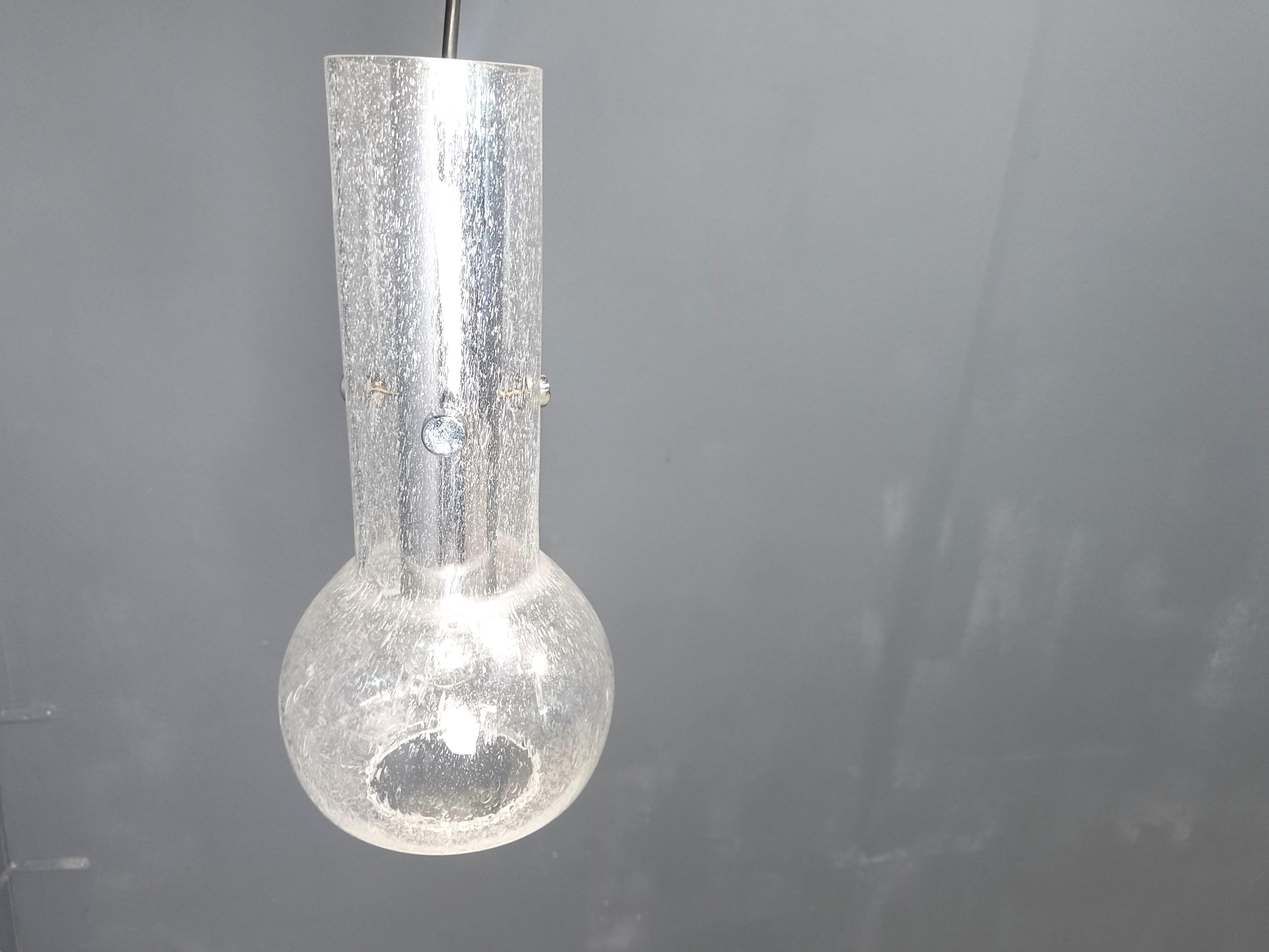 Lampada a sospensione in vetro di Murano vintage, anni '70 in vendita 3