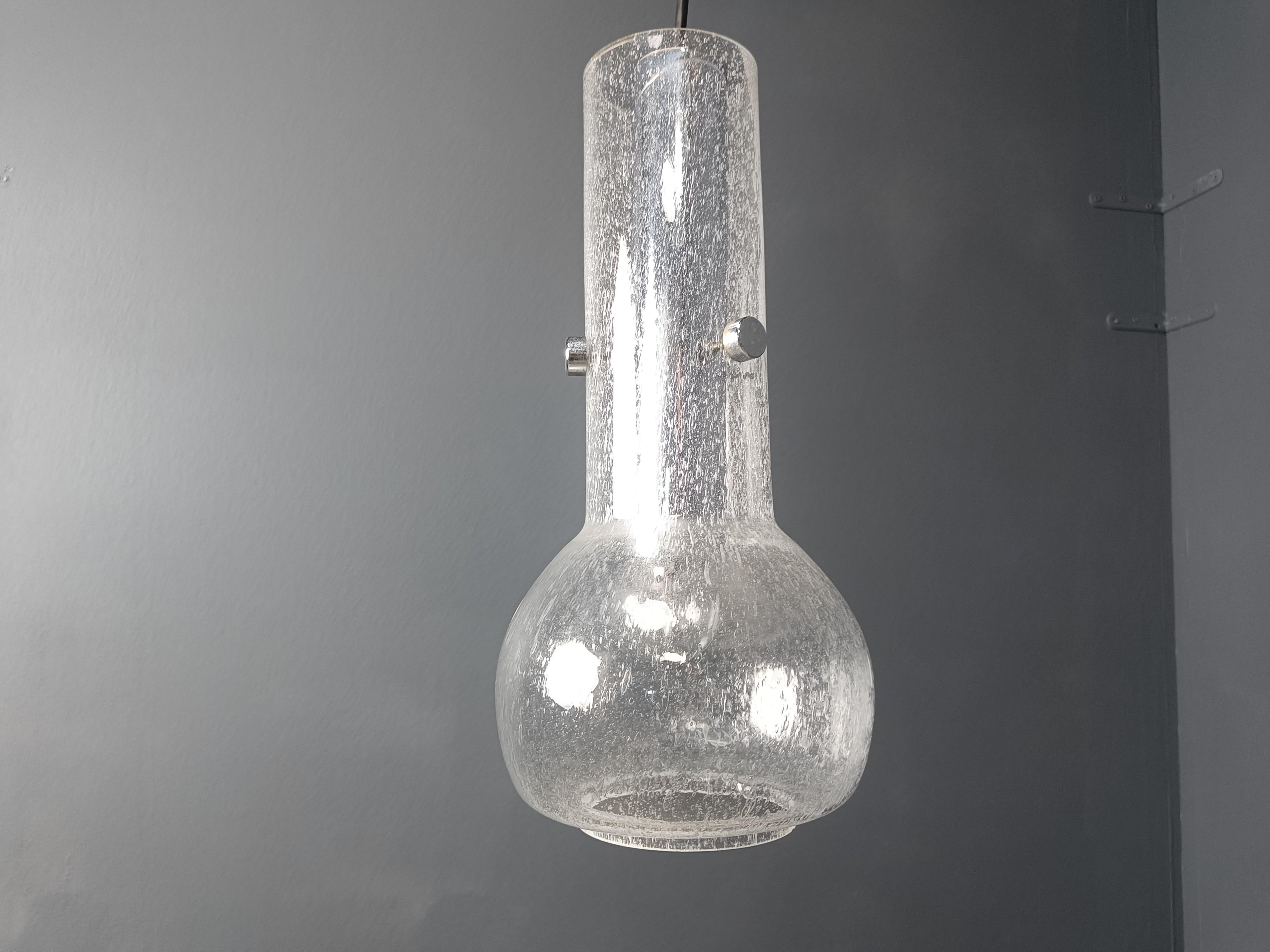 Lampada a sospensione in vetro di Murano vintage, anni '70 in vendita 4