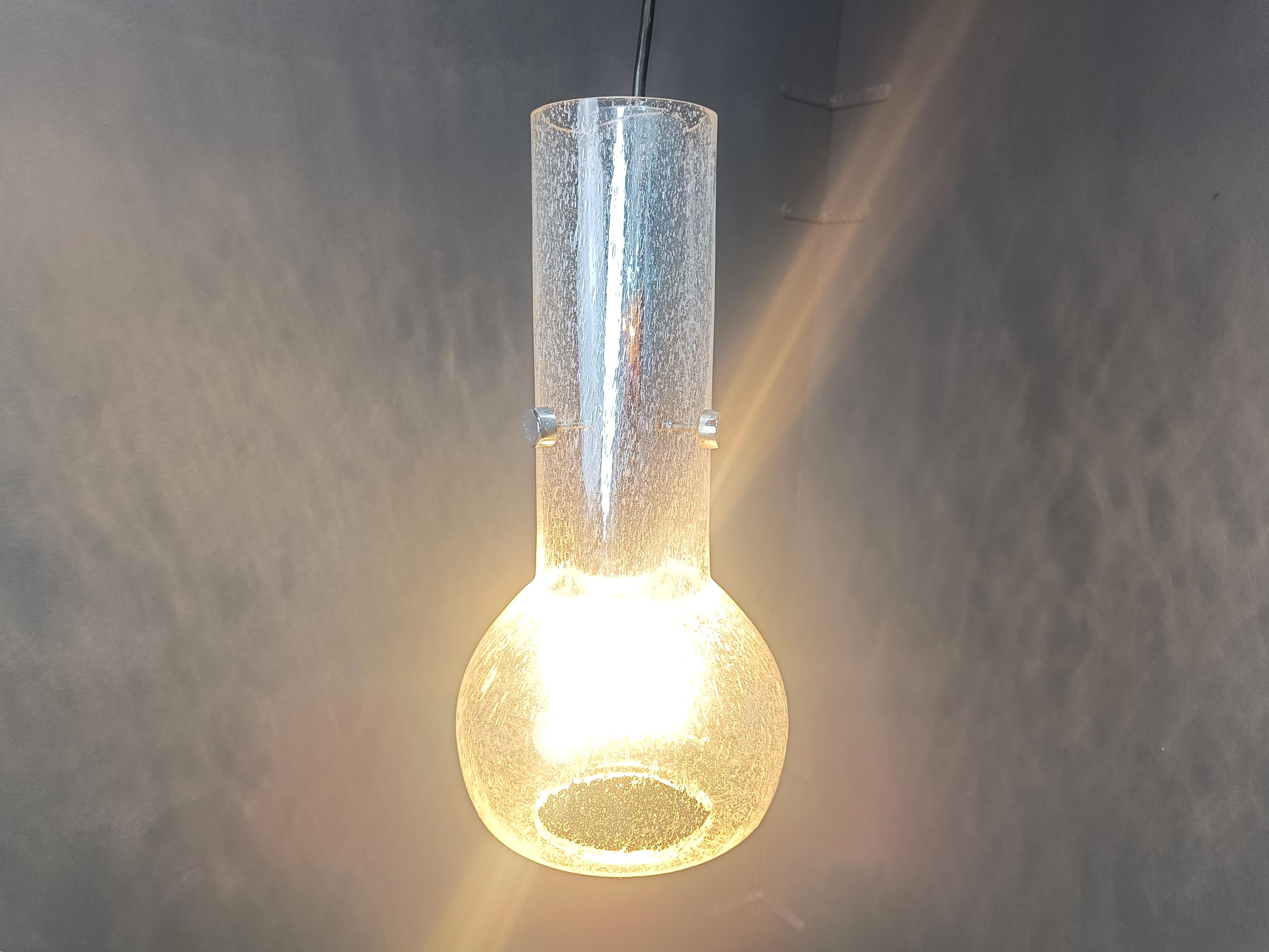 Mid-Century moderno Lampada a sospensione in vetro di Murano vintage, anni '70 in vendita