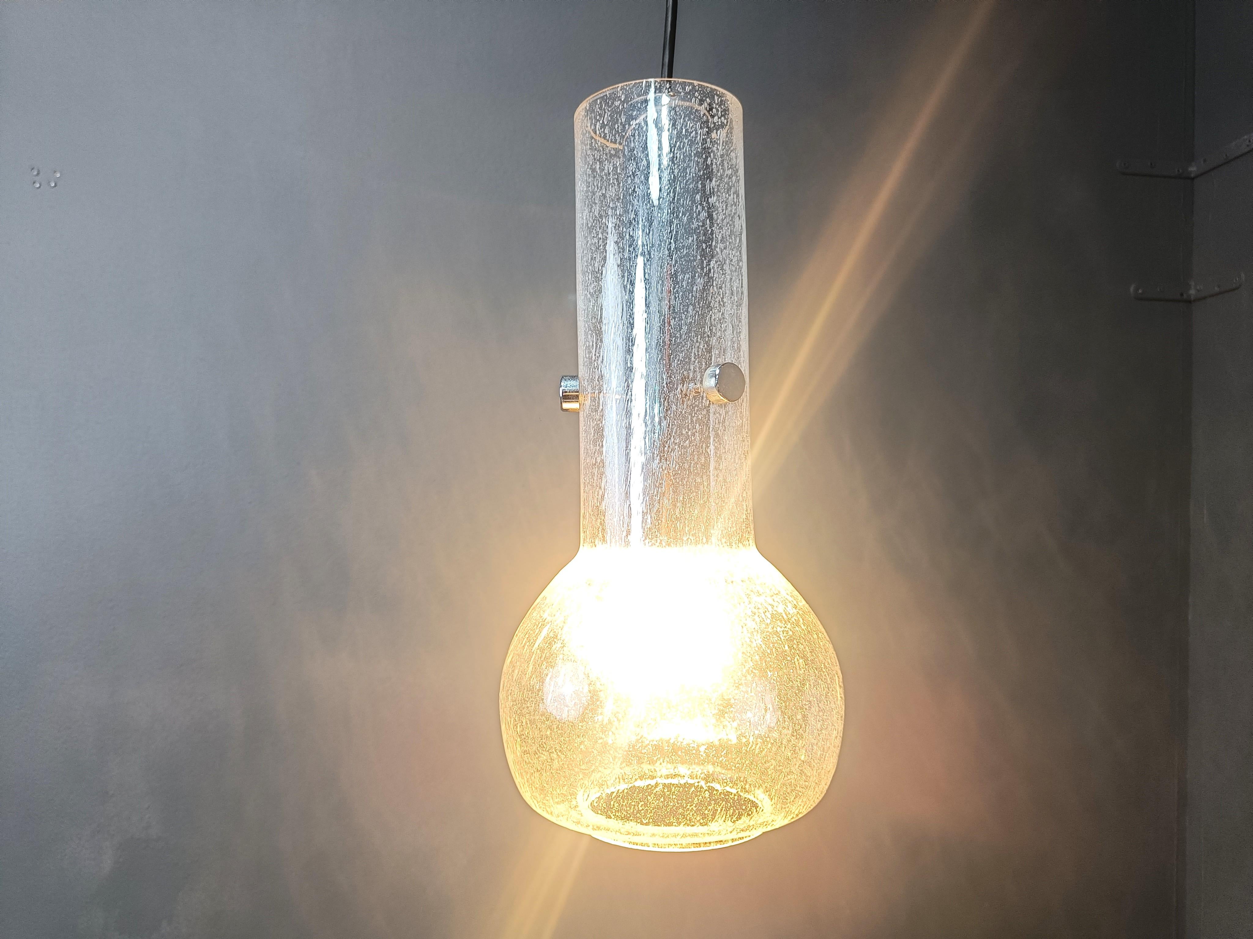 Lampada a sospensione in vetro di Murano vintage, anni '70 In condizioni buone in vendita a Leuven, Vlaams Gewest