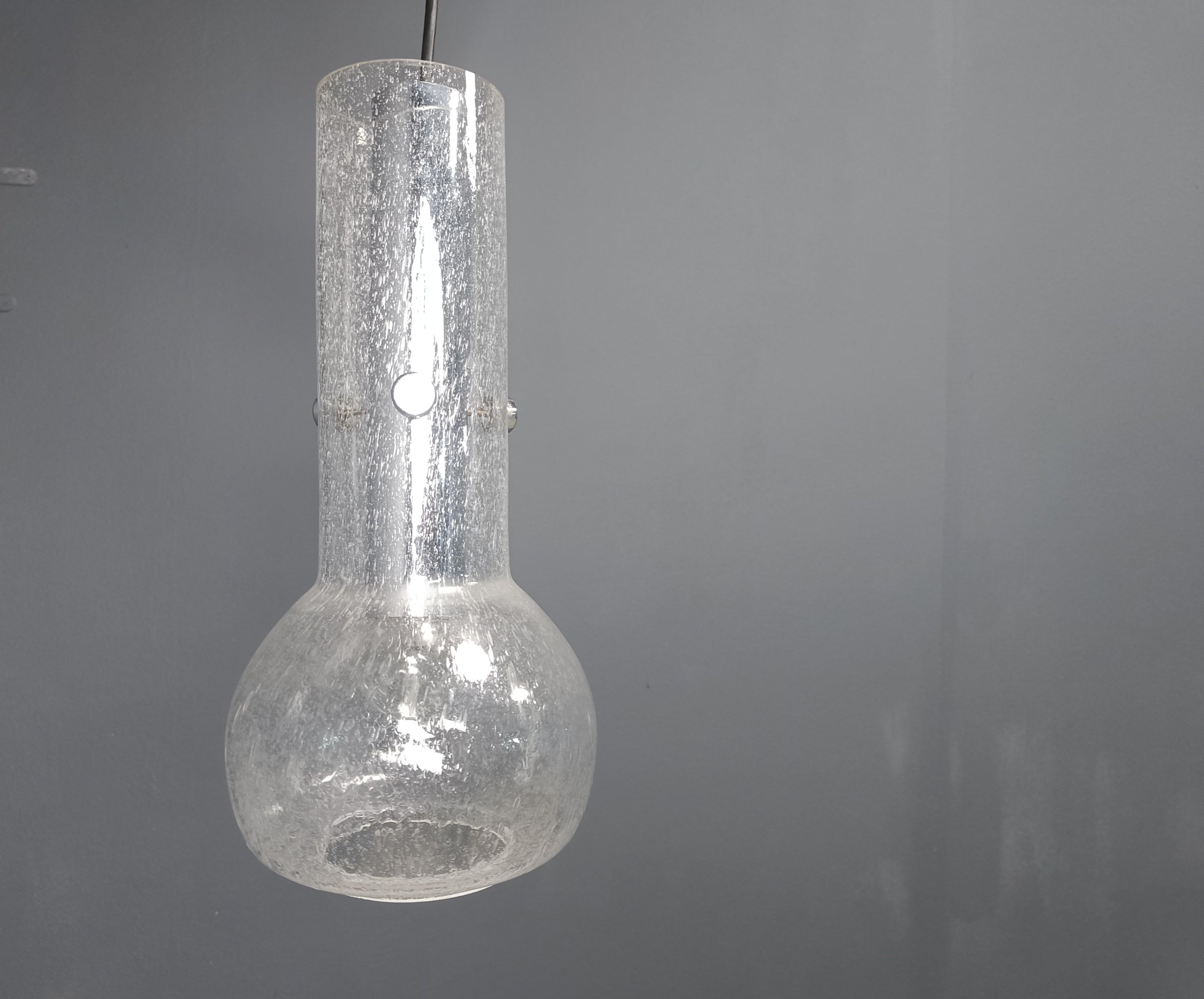 Lampada a sospensione in vetro di Murano vintage, anni '70 in vendita 2