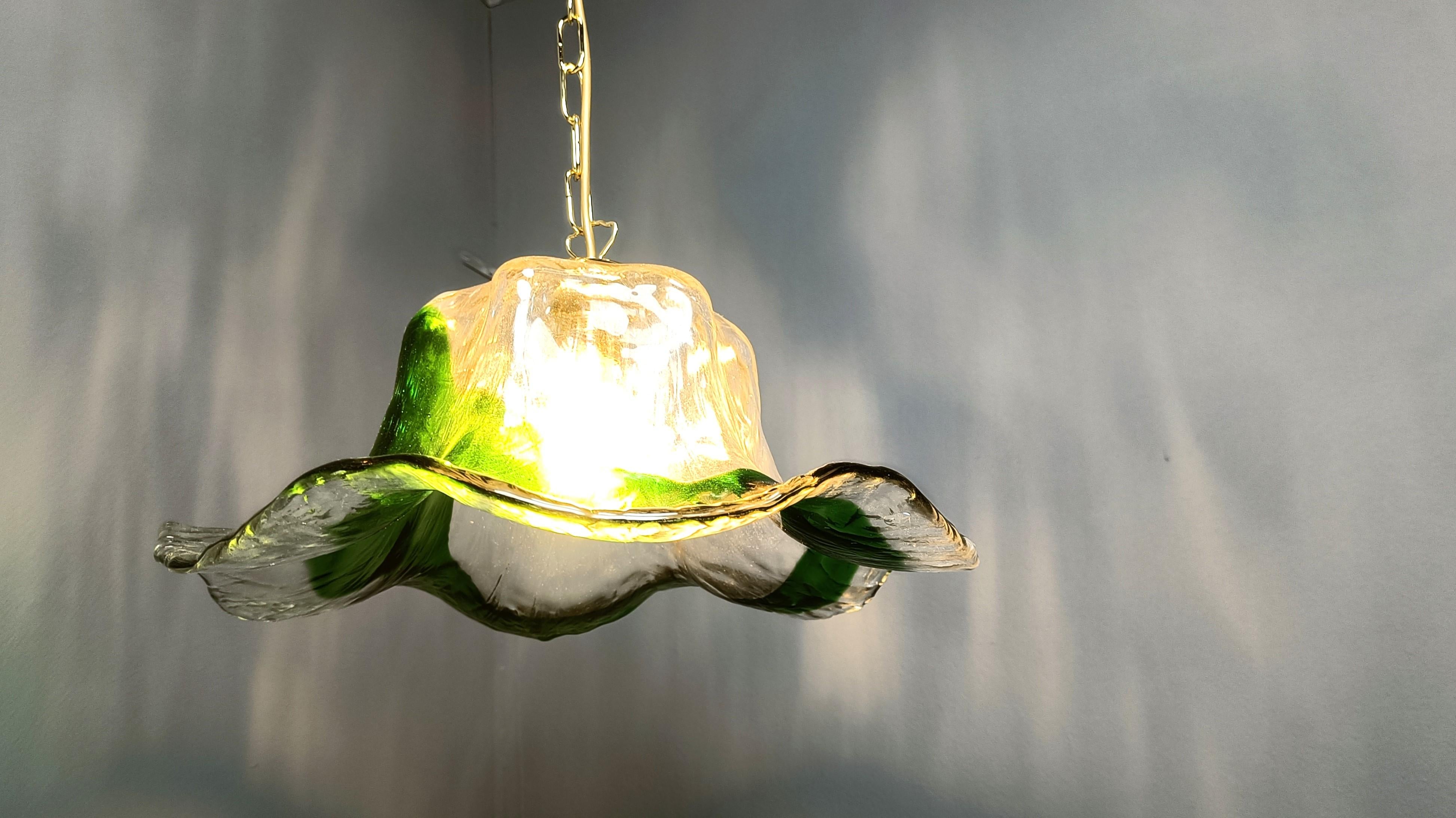 Lampada a sospensione in vetro di Murano vintage, per Mazzega Murano, anni '60 in vendita 3