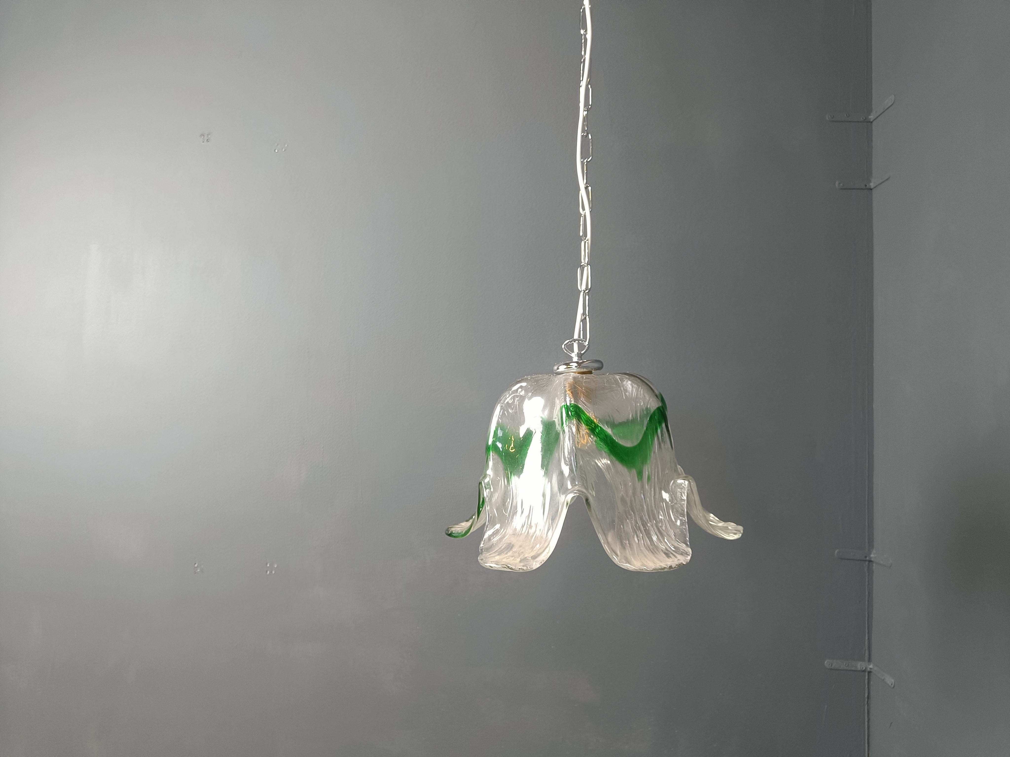 Lampada a sospensione in vetro di Murano vintage, per Mazzega Murano, anni '60 in vendita 3