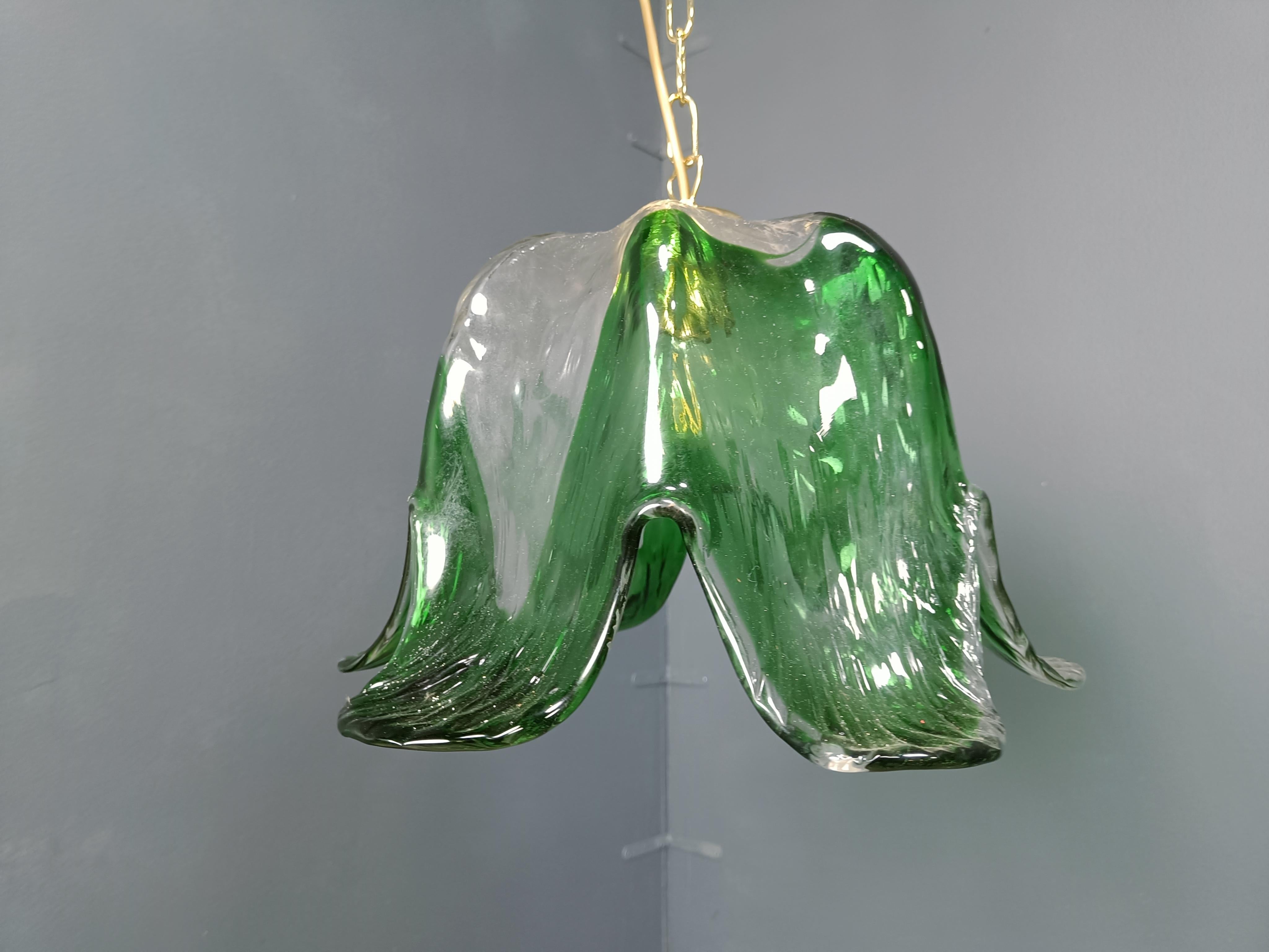 Lampada a sospensione in vetro di Murano vintage, per Mazzega Murano, anni '60 in vendita 3