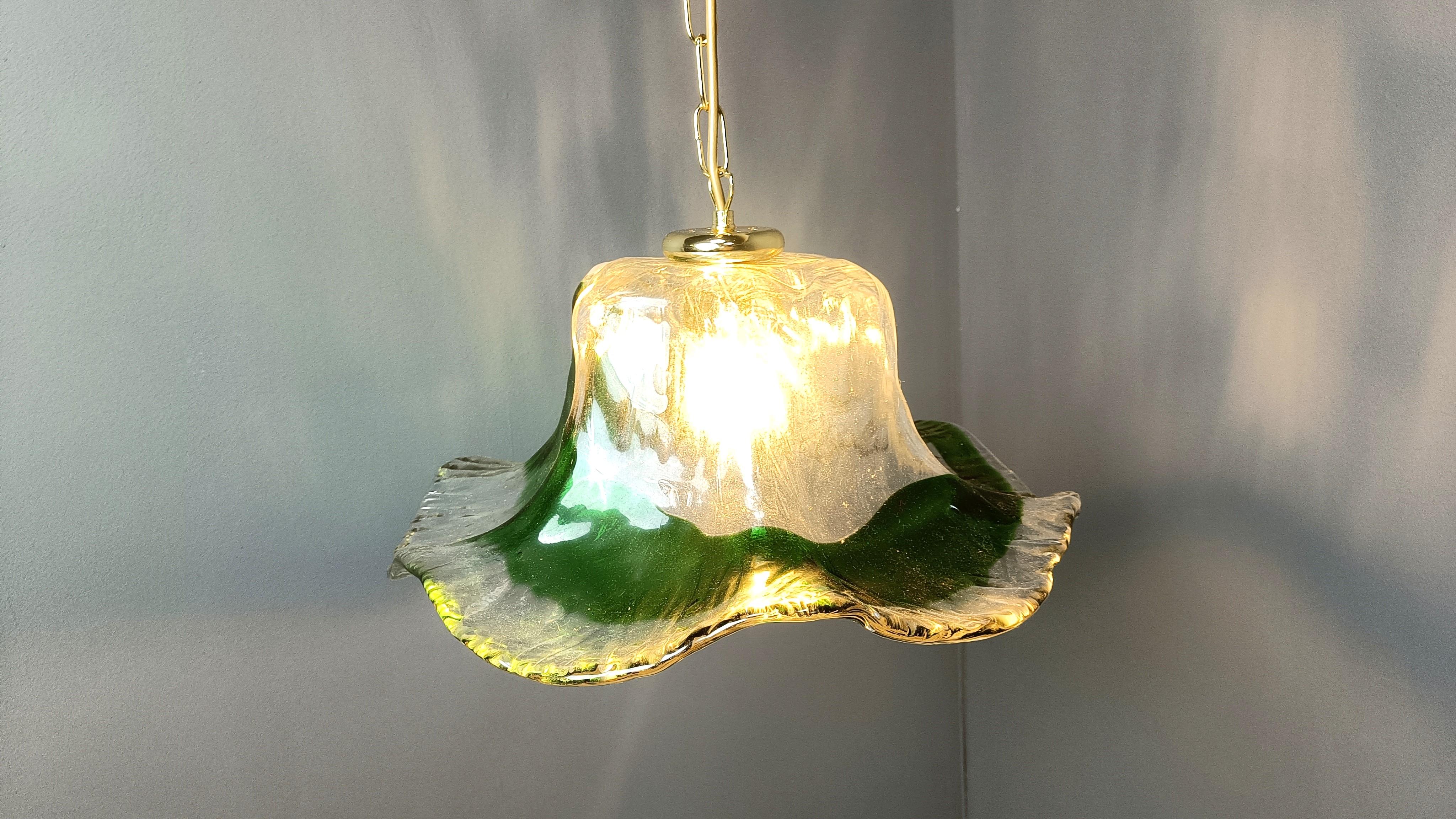 Lampada a sospensione in vetro di Murano vintage, per Mazzega Murano, anni '60 in vendita 4
