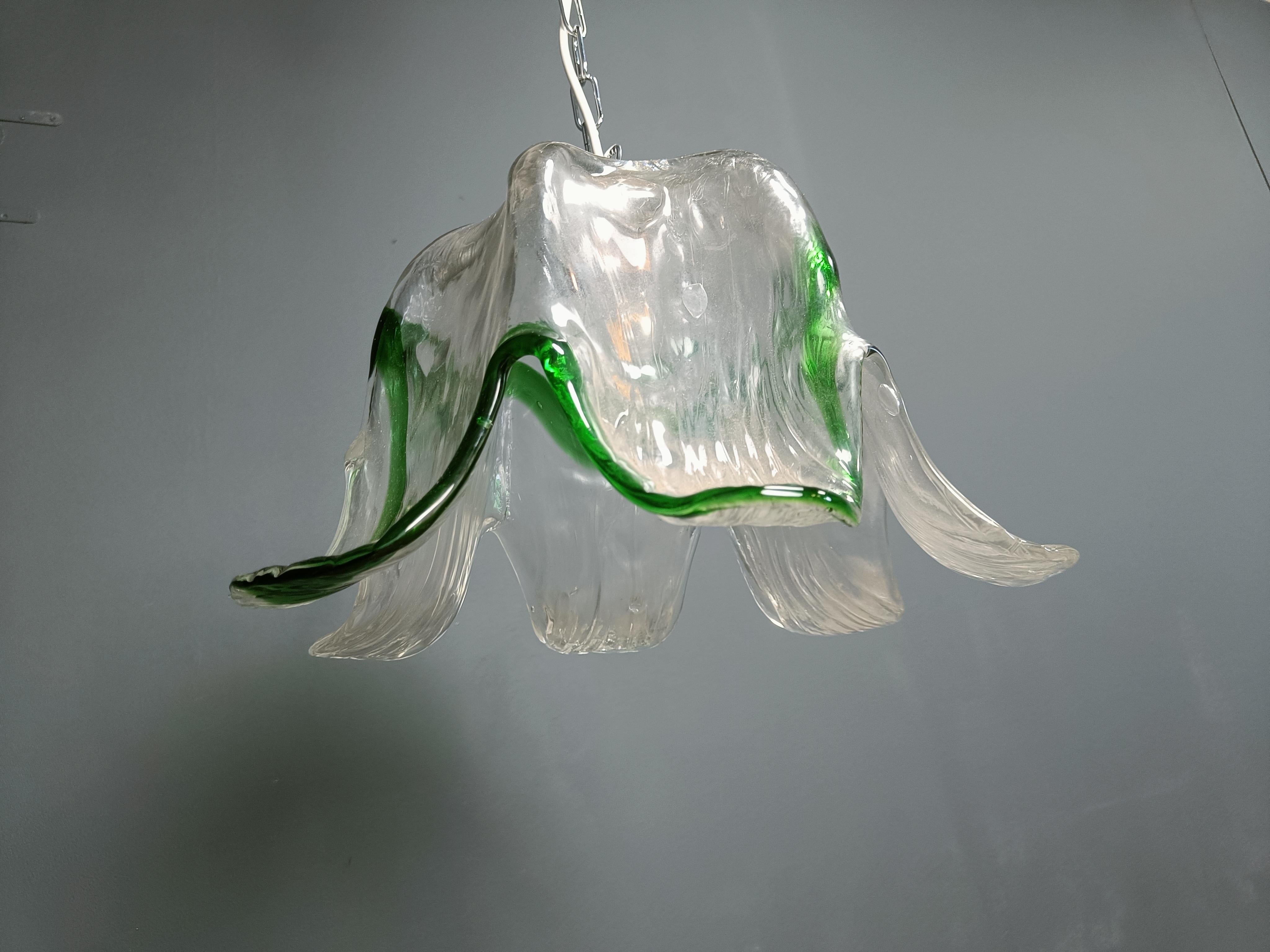 Lampada a sospensione in vetro di Murano vintage, per Mazzega Murano, anni '60 in vendita 4
